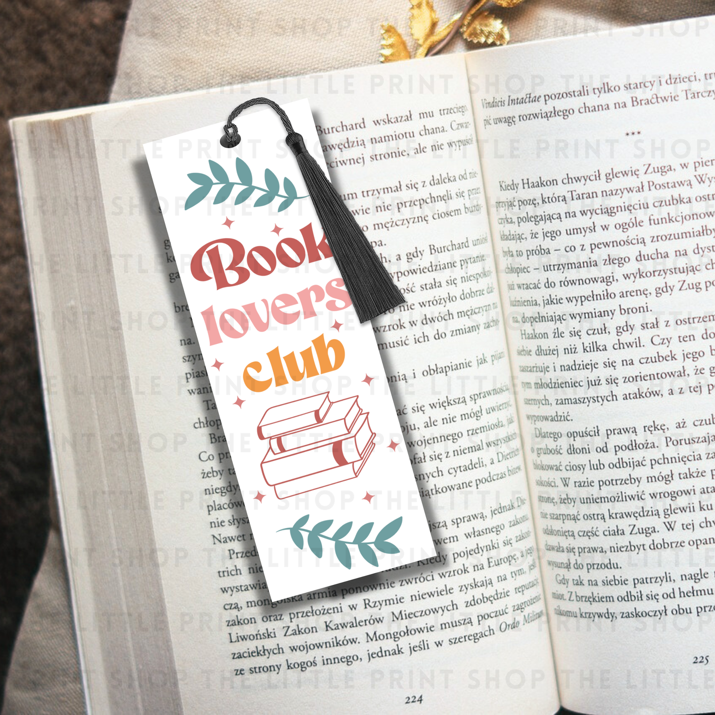 Book Lovers Club - UV DTF 14cm x 5cm Bookmark Decal