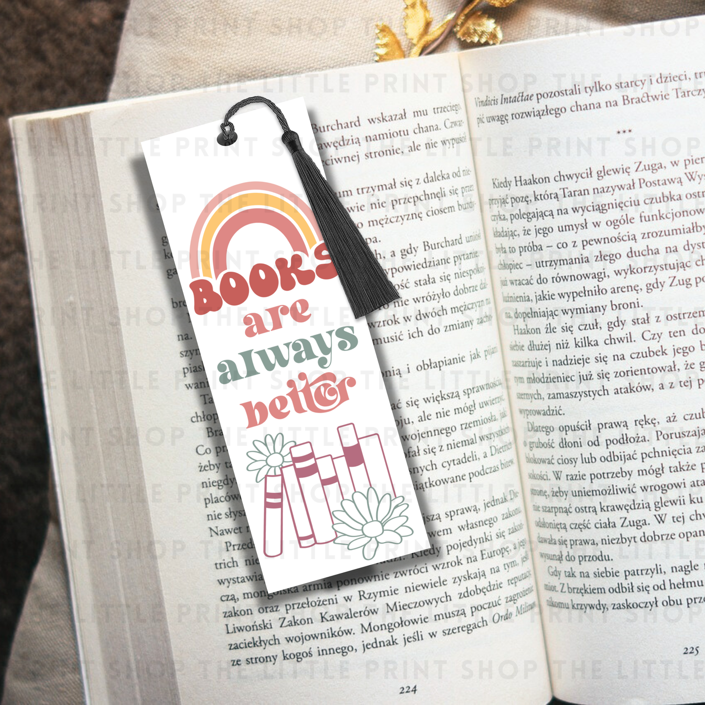 Books Are Always Better - UV DTF 14cm x 5cm Bookmark Decal