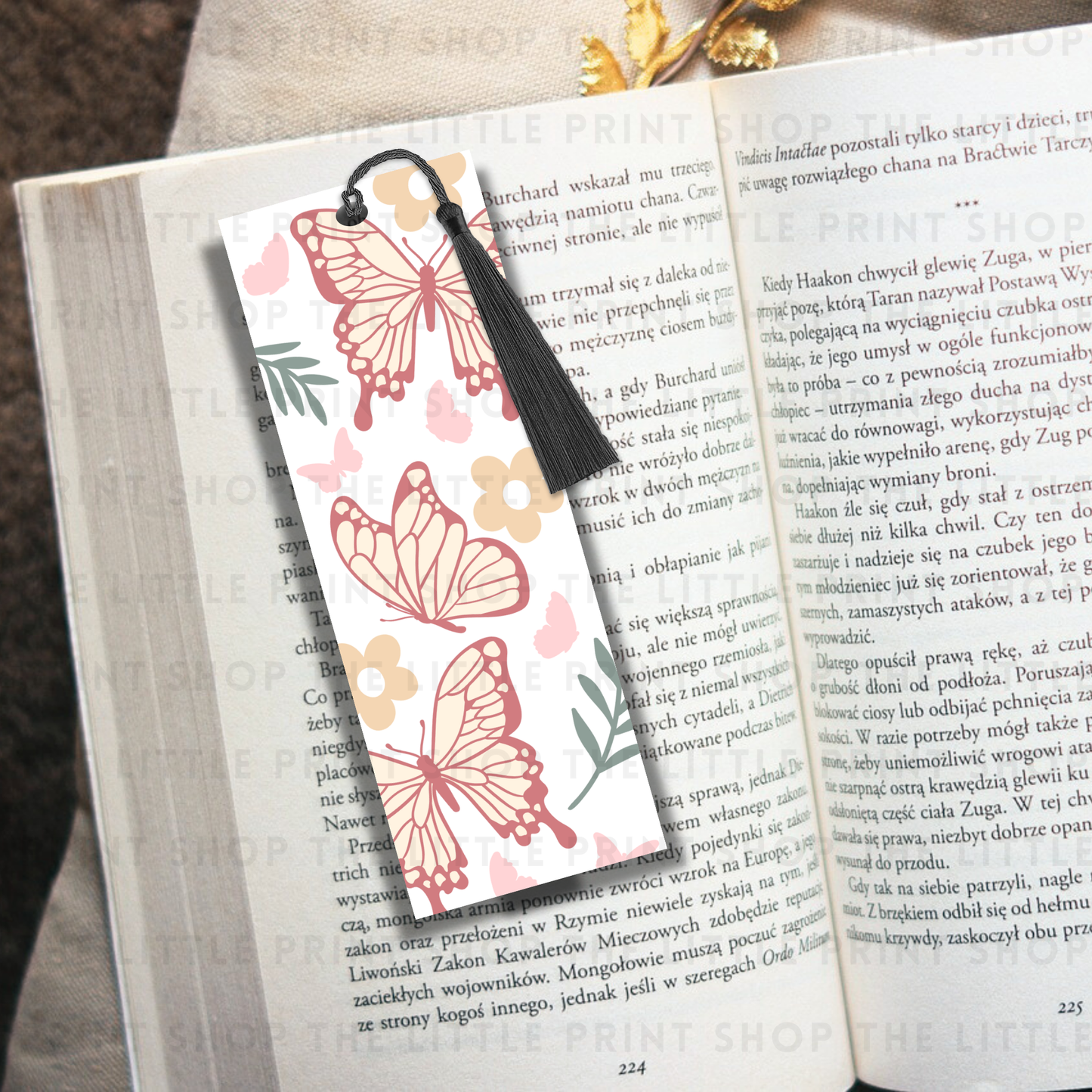 Butterflies - UV DTF 14cm x 5cm Bookmark Decal
