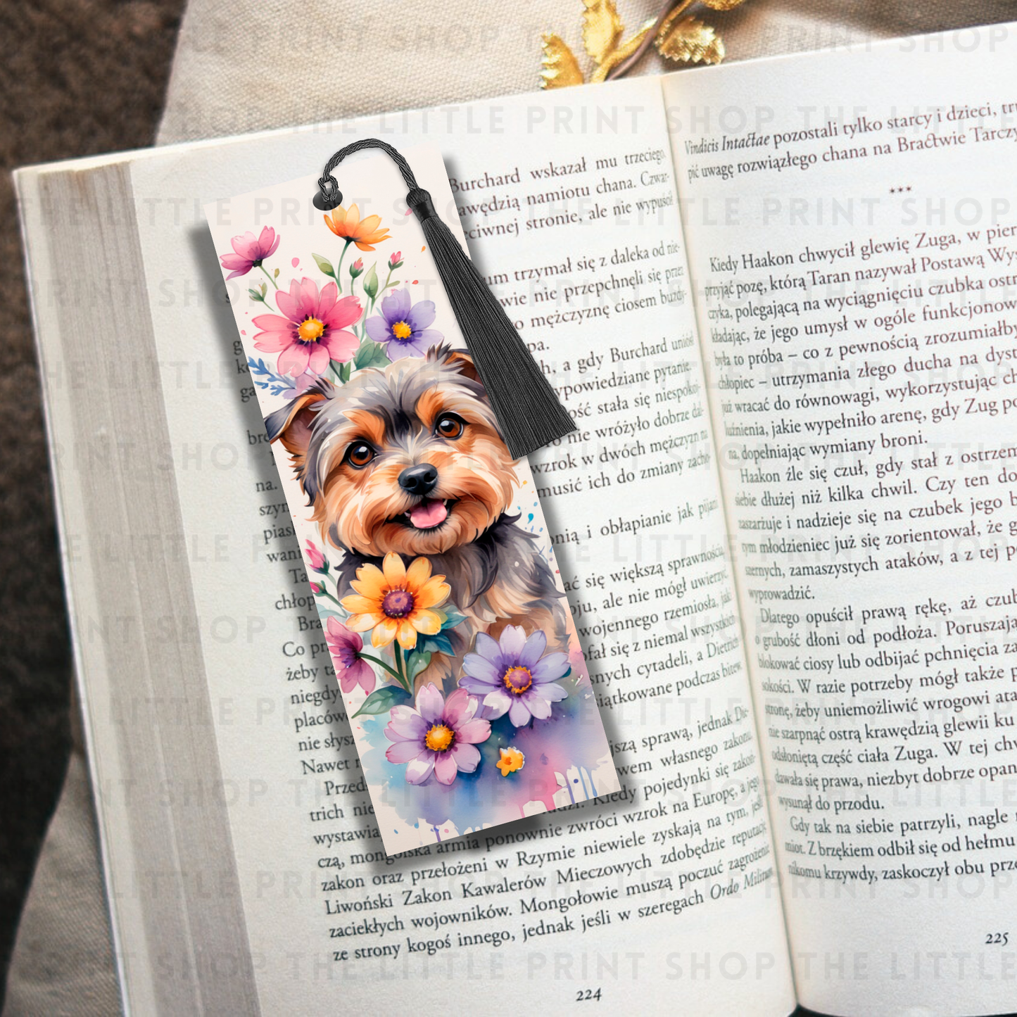 Dog - UV DTF 14cm x 5cm Bookmark Decal
