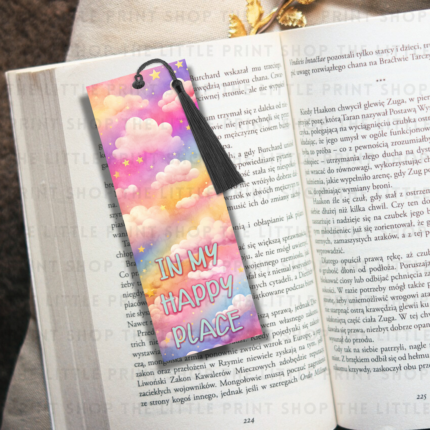 In My Happy Place - UV DTF 14cm x 5cm Bookmark Decal