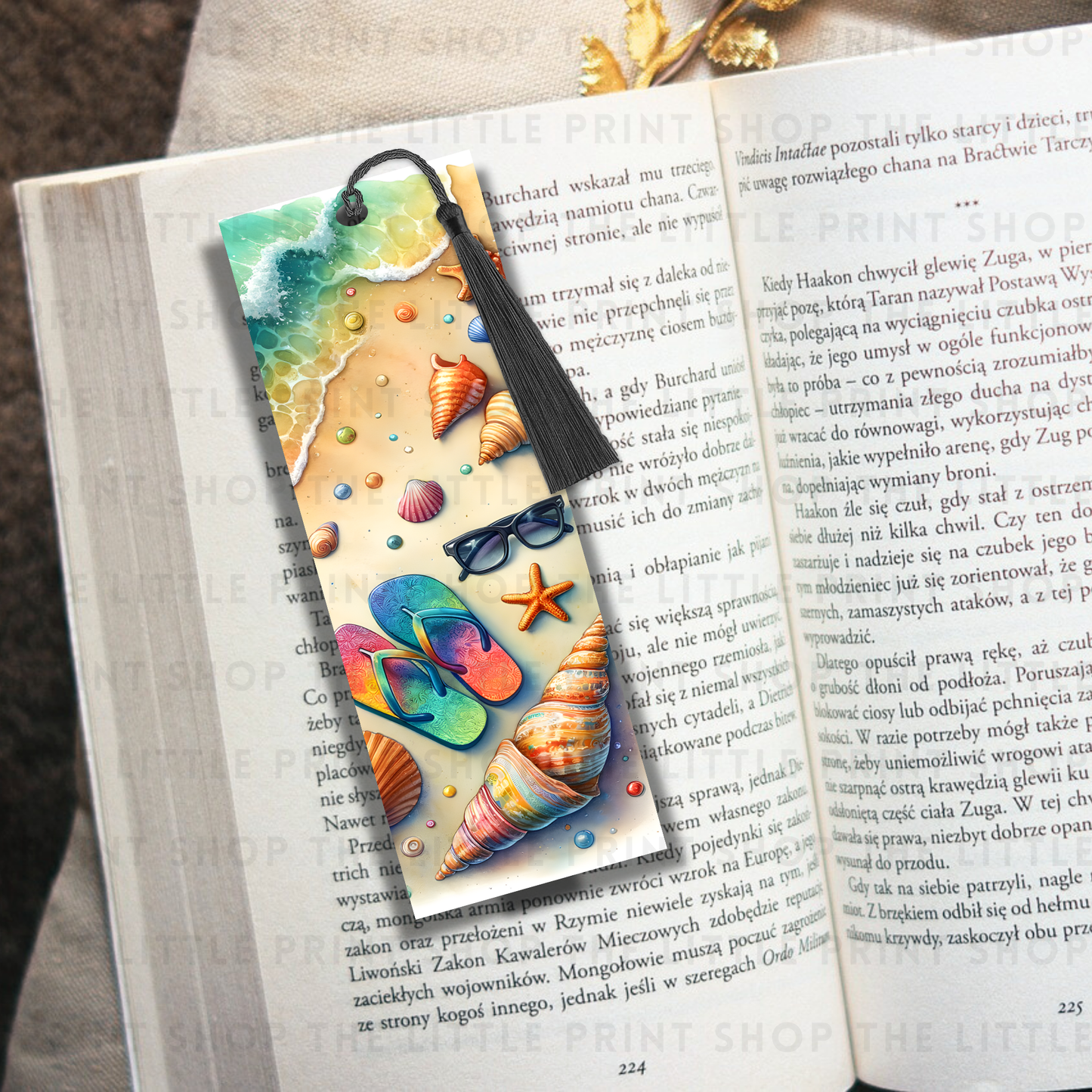 Beach - UV DTF 14cm x 5cm Bookmark Decal