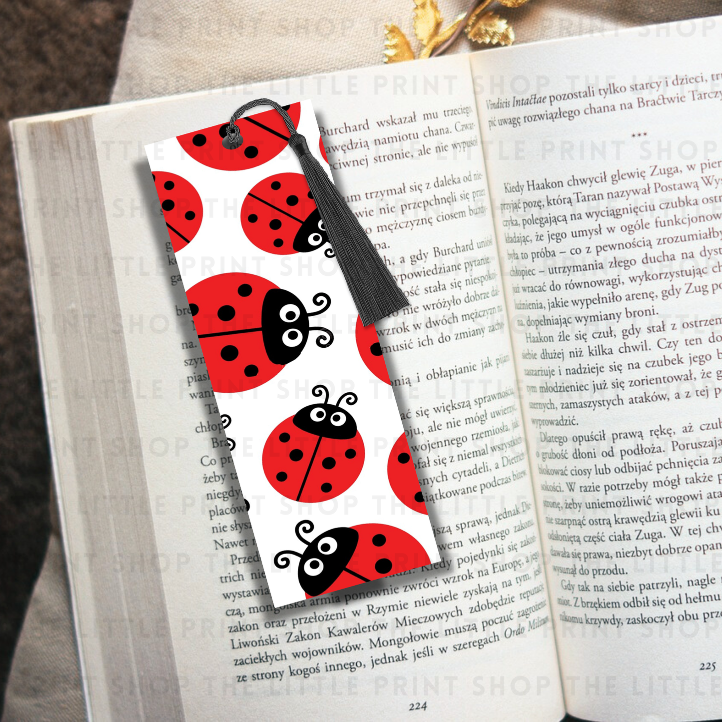 Ladybirds - UV DTF 14cm x 5cm Bookmark Decal