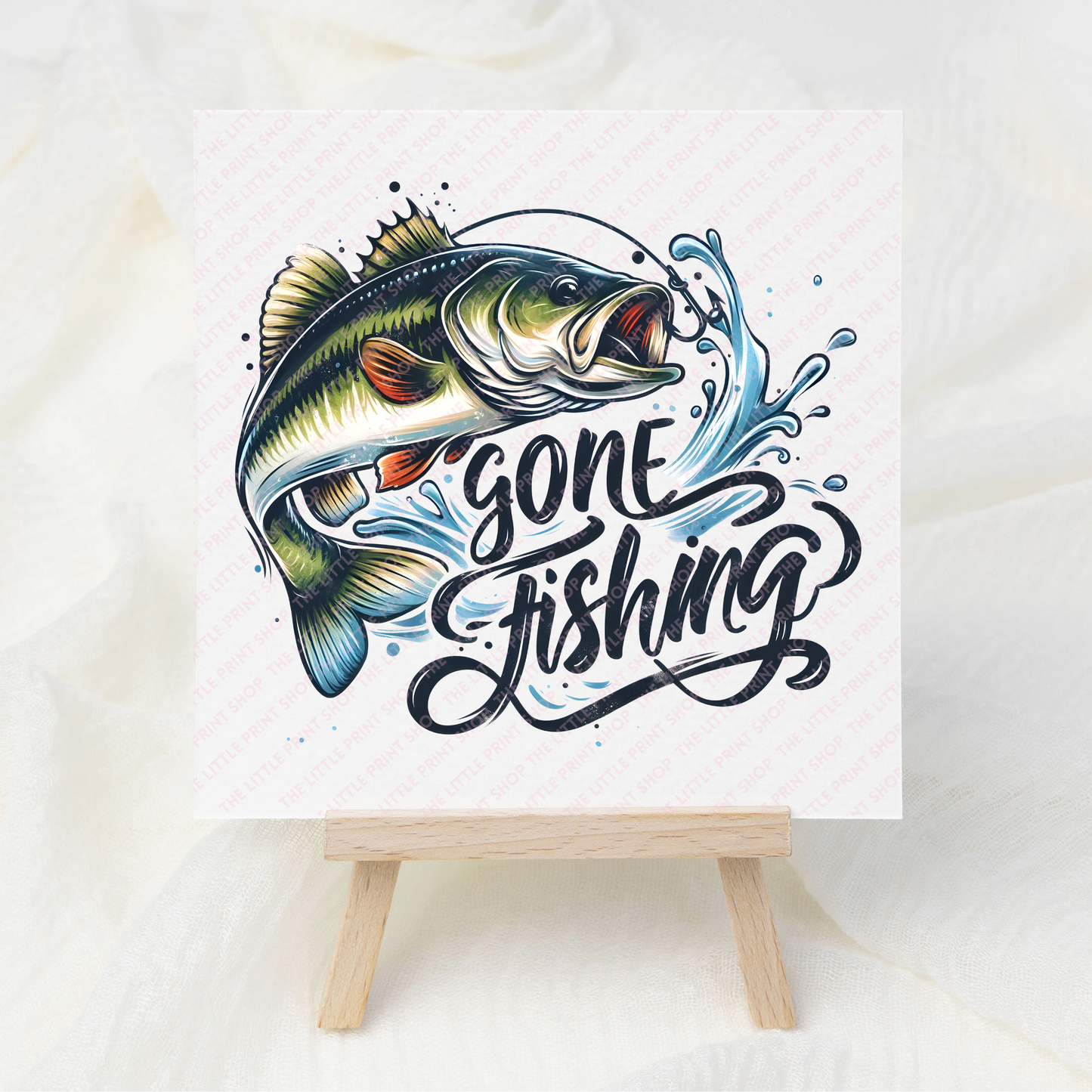 Gone Fishing - UV DTF 3 inch Decals