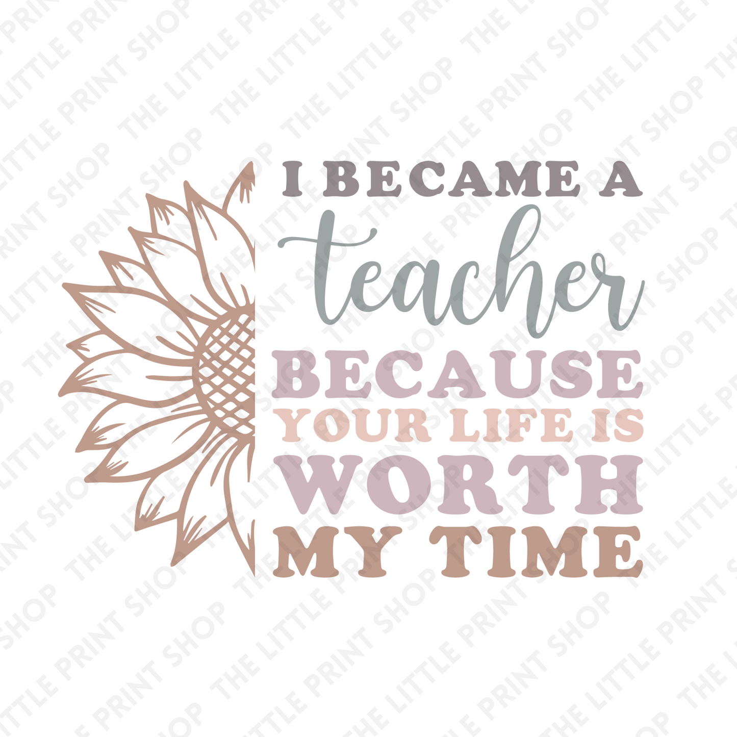 I Became A Teacher - UV DTF 3 inch Decals