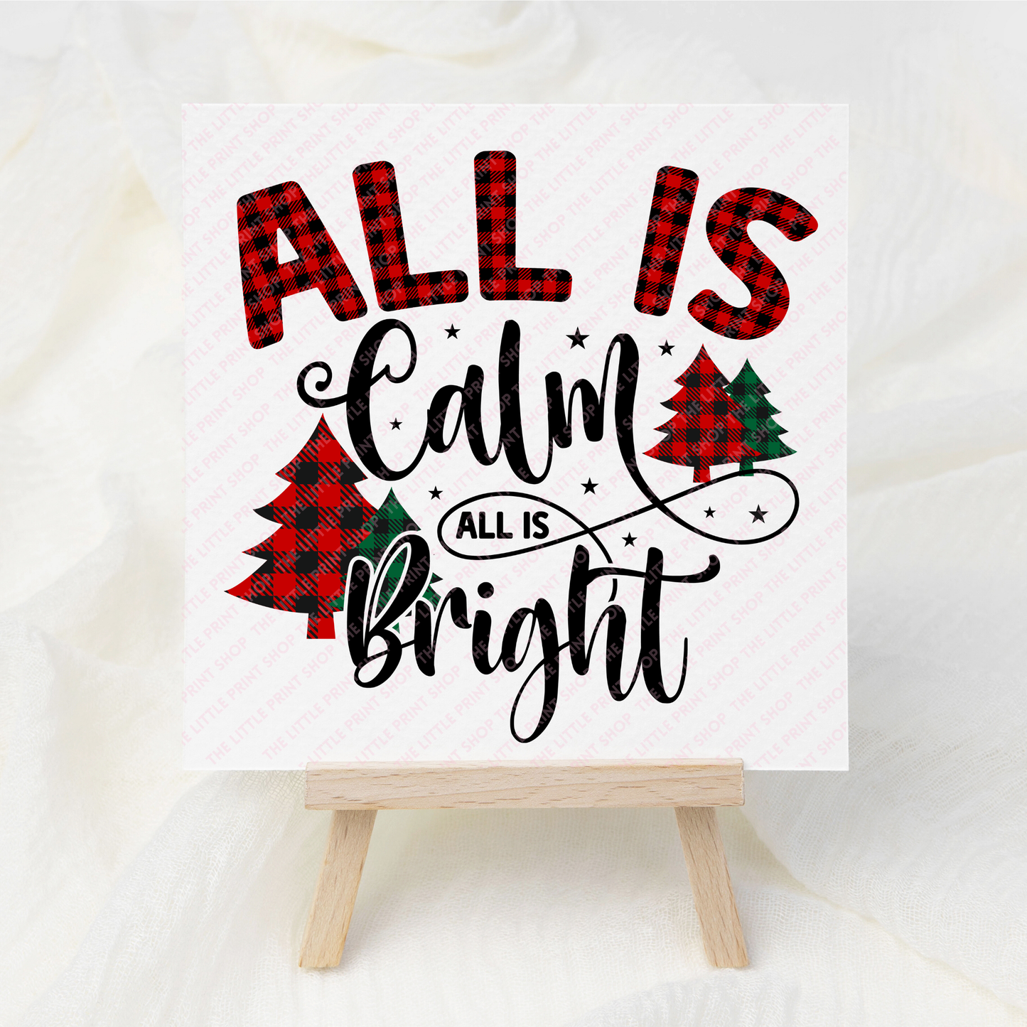 All Is Calm All Is Bright - UV DTF 3 inch Decal