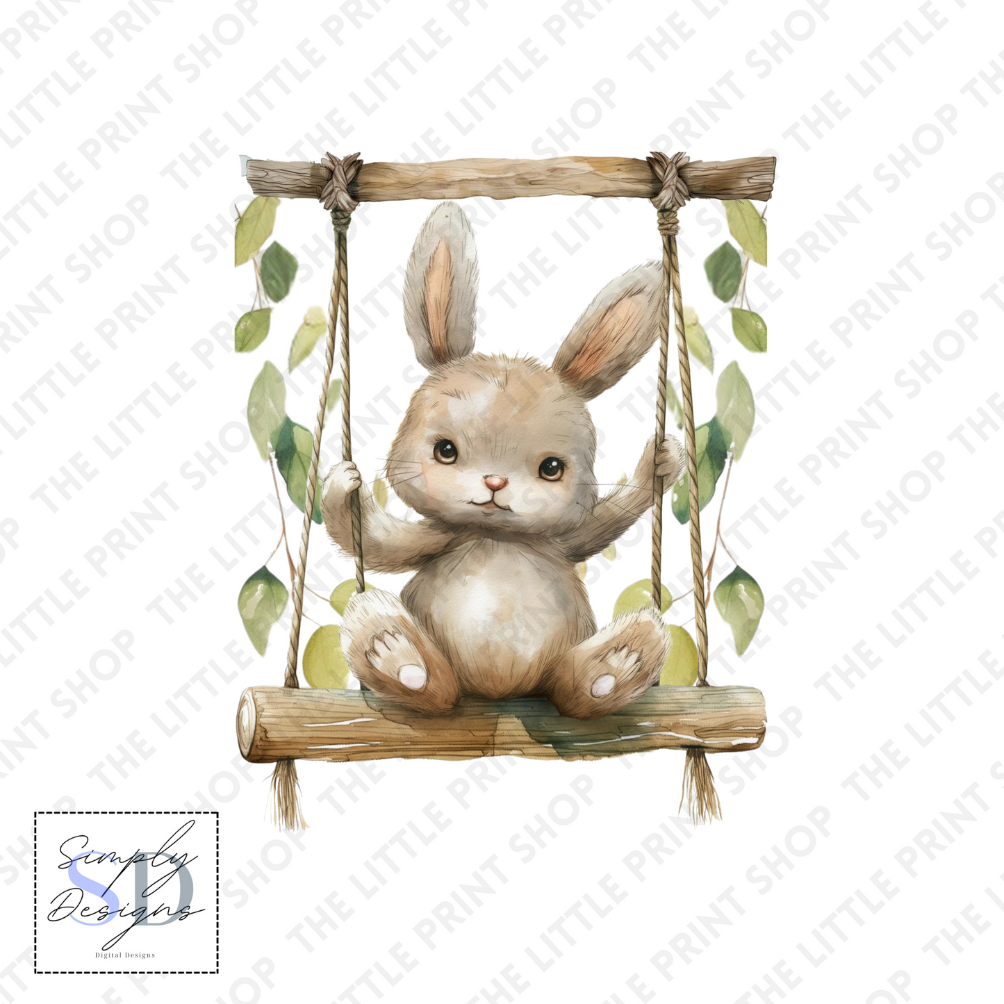 Rabbit Swing - UV DTF 3 inch Decals