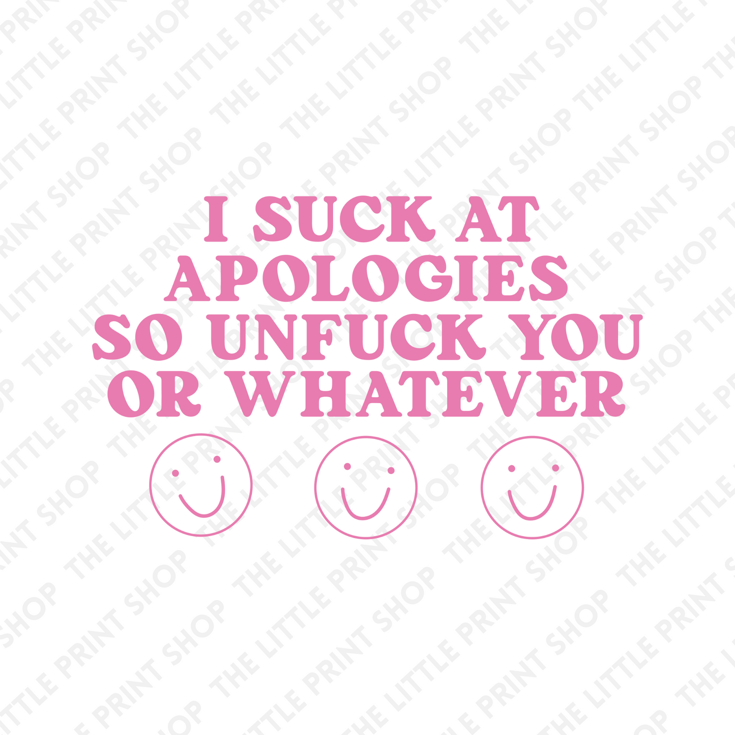 Apologies - UV DTF 3 inch Decals