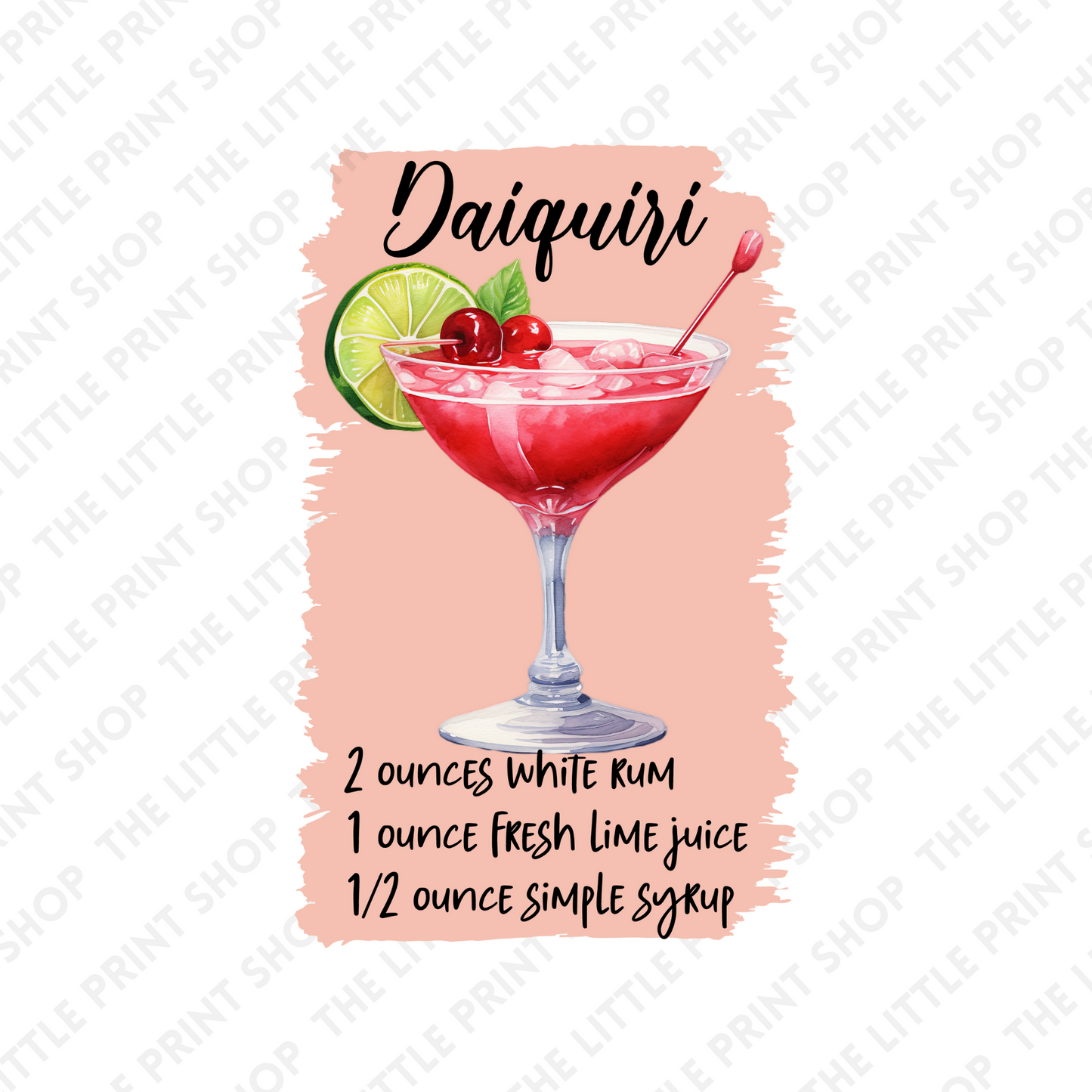 Daiquiri - UV DTF 3 inch Decals