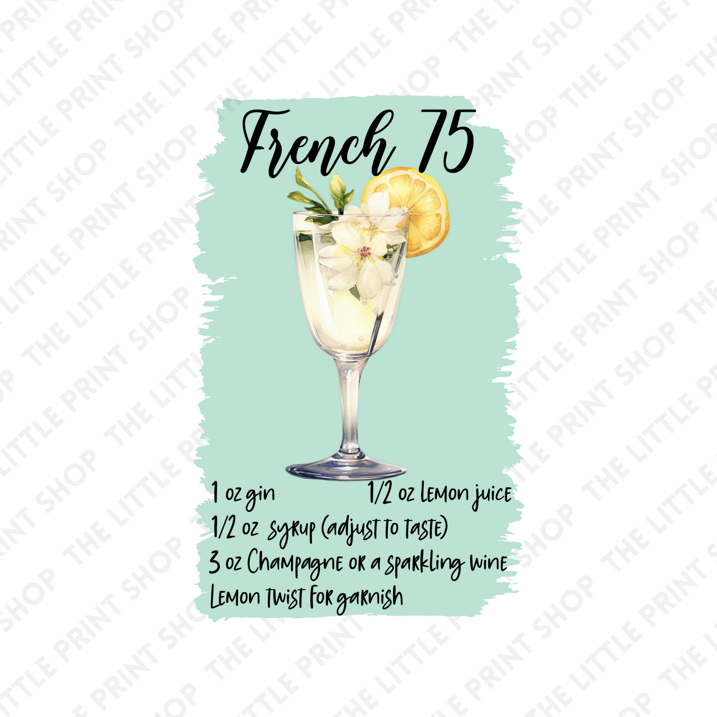 French 75 - UV DTF 3 inch Decals