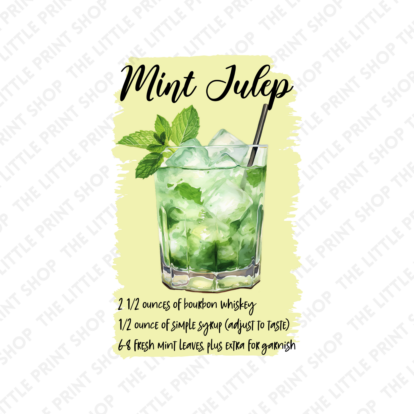 Mint Julep - UV DTF 3 inch Decals