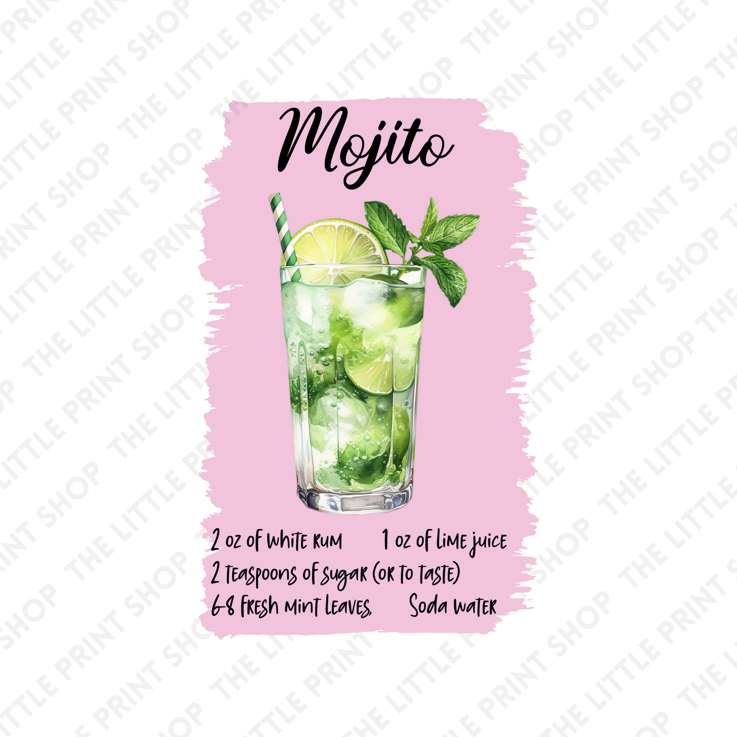 Mojito - UV DTF 3 inch Decals