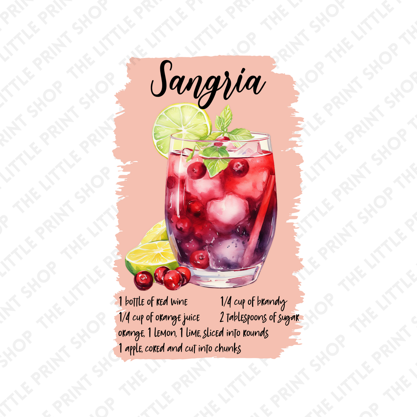 Sangria - UV DTF 3 inch Decals