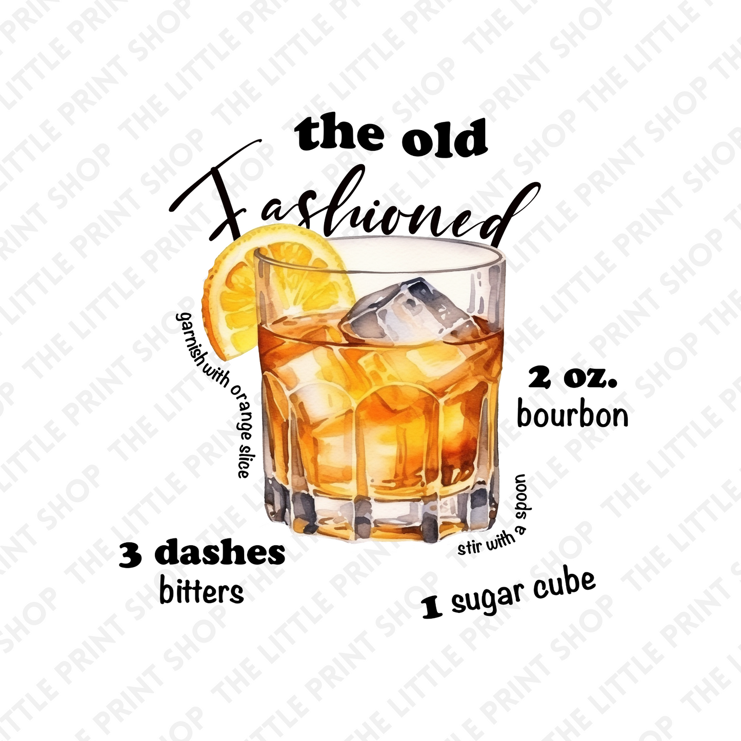 Old Fashioned - UV DTF 3 inch Decals