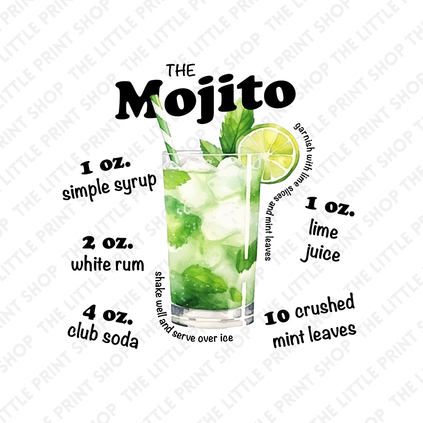 Mojito - UV DTF 3 inch Decals