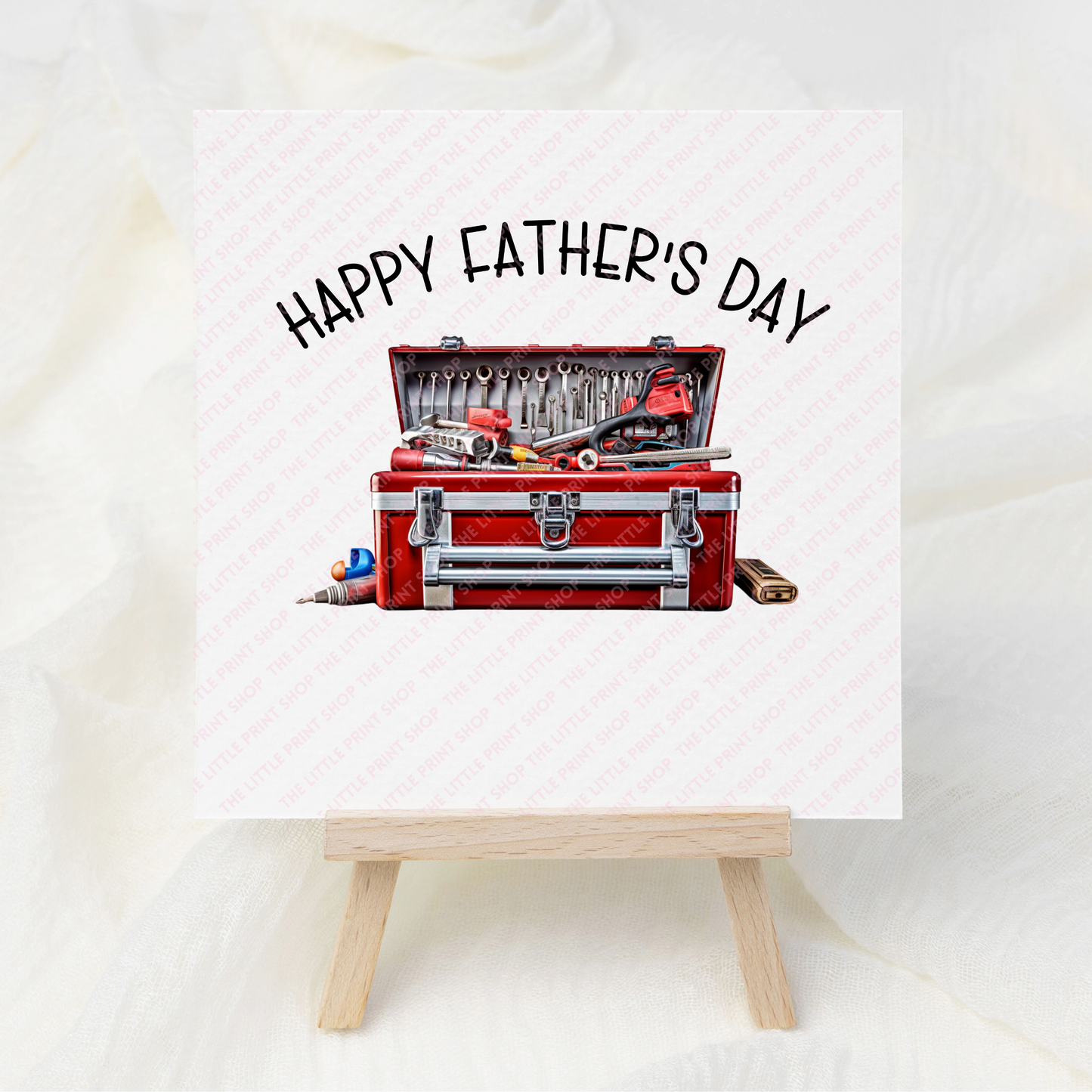 Father's Day Red Tool Box - Plain - UV DTF 3 inch Decals