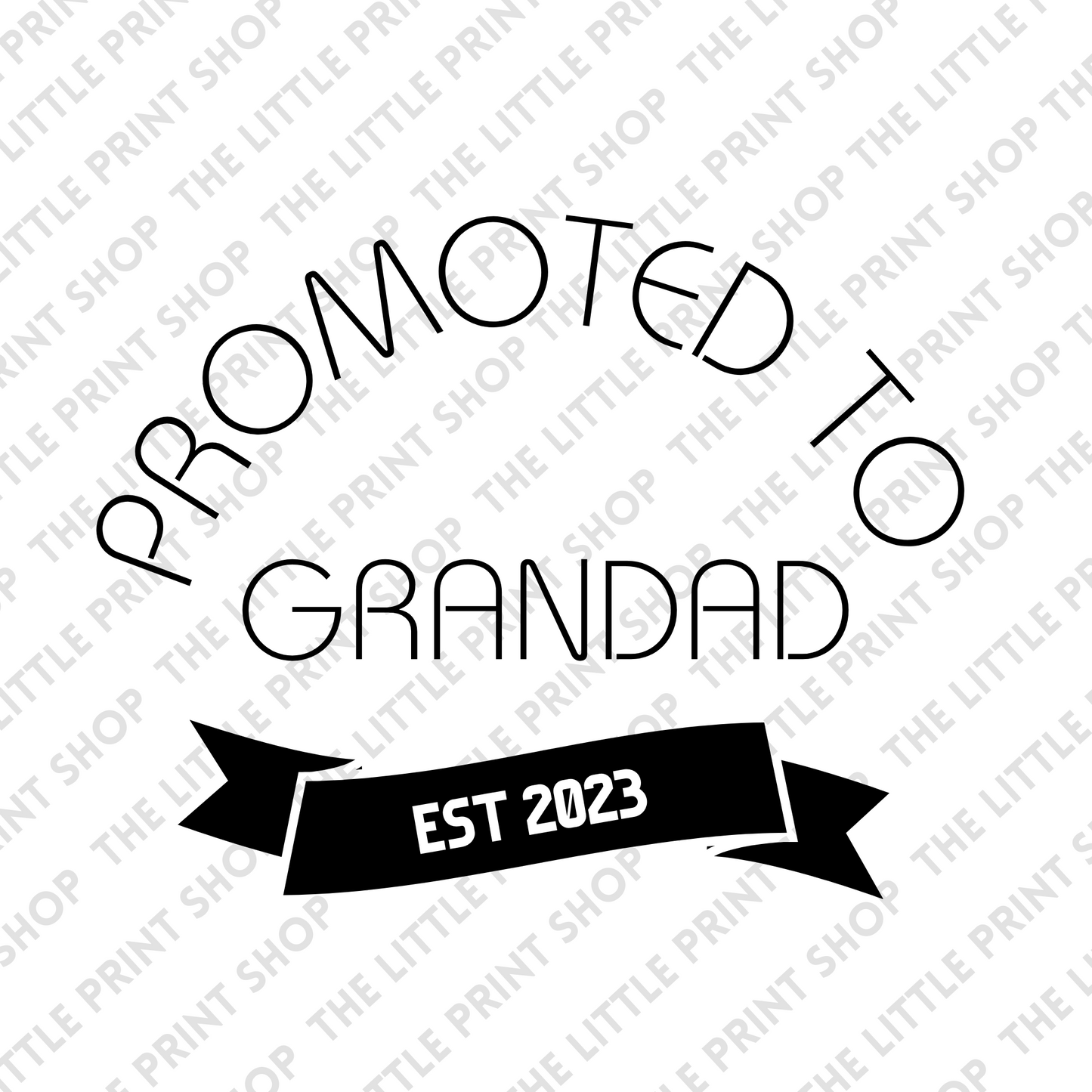 Promoted To Grandad - UV DTF 3.5 inch Decal