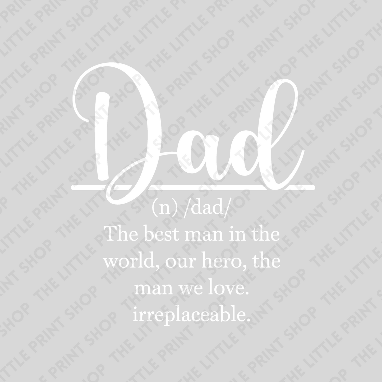 Dad Definition - White - UV DTF 3 inch Decals