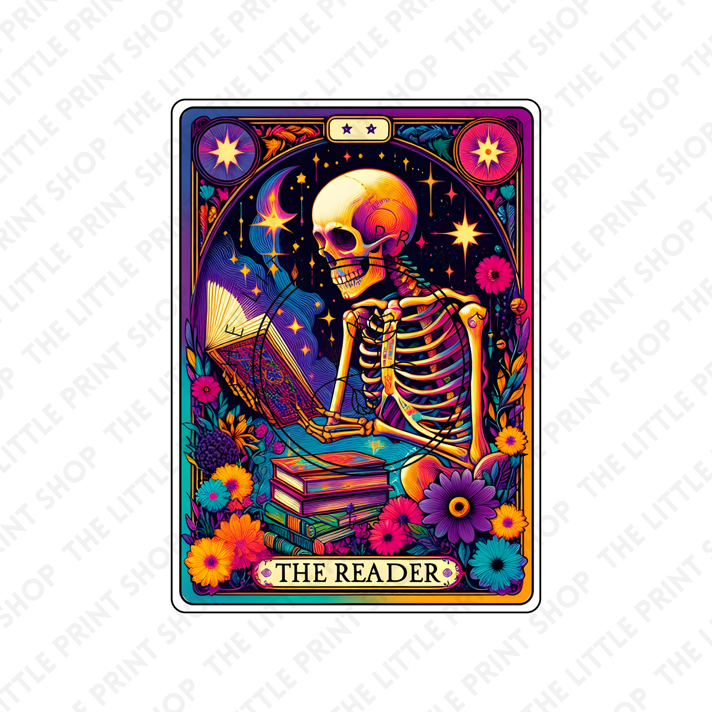 The Reader Tarot Card - UV DTF 3 inch Decals