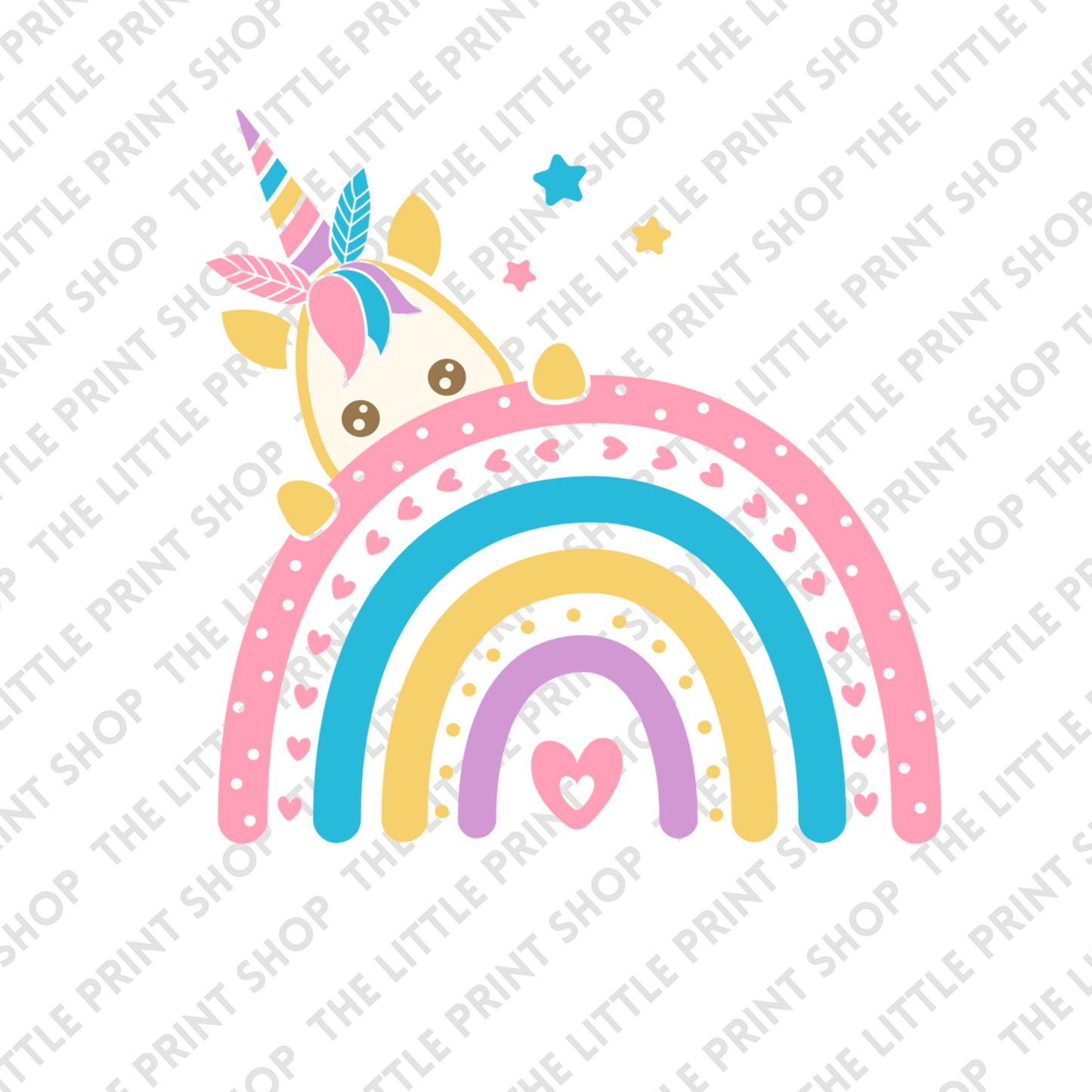 Rainbow Unicorn - UV DTF 3inch Decal