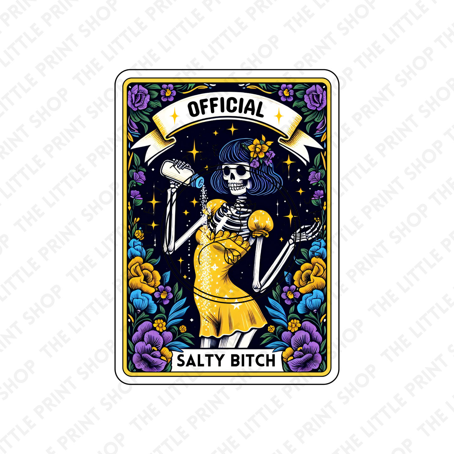 Official Salty B Tarot Card - UV DTF 3 inch Decals
