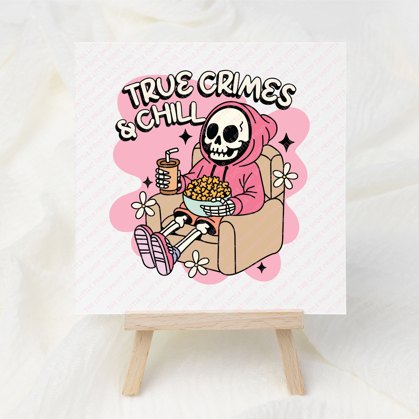 True Crime Chill - UV DTF 4 inch Decals
