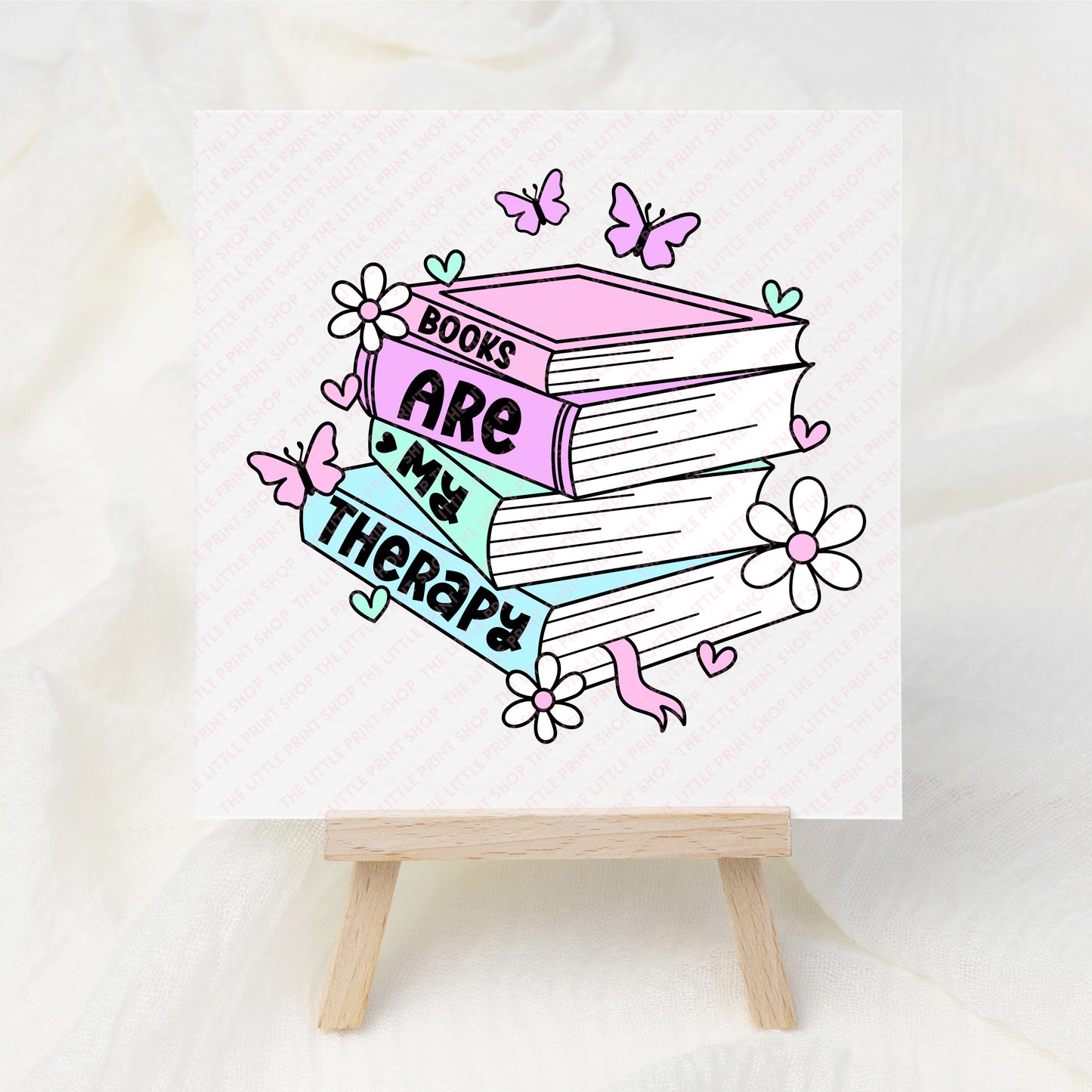 Books Are My Therapy - UV DTF 3 inch Decals