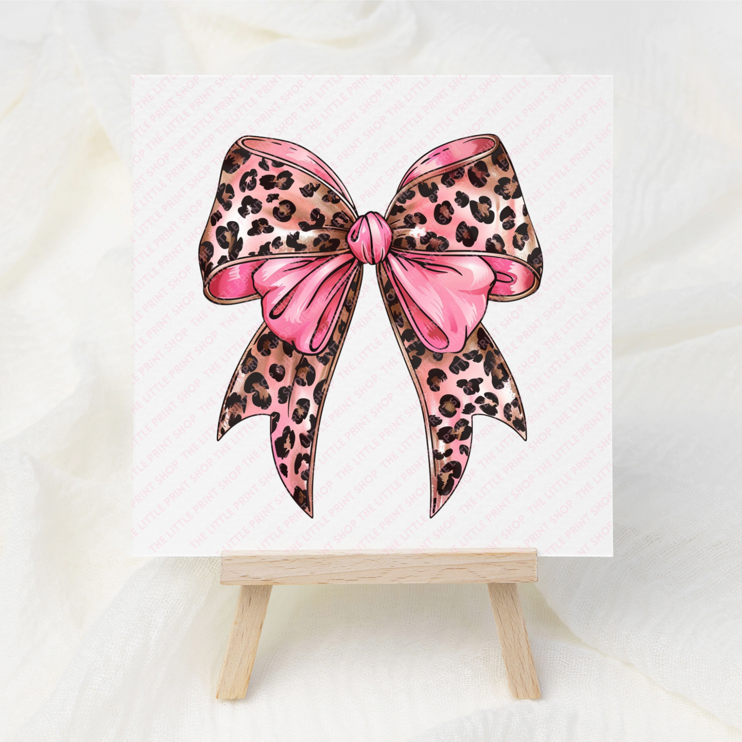 Leopard Print Bow - UV DTF 3 inch Decals