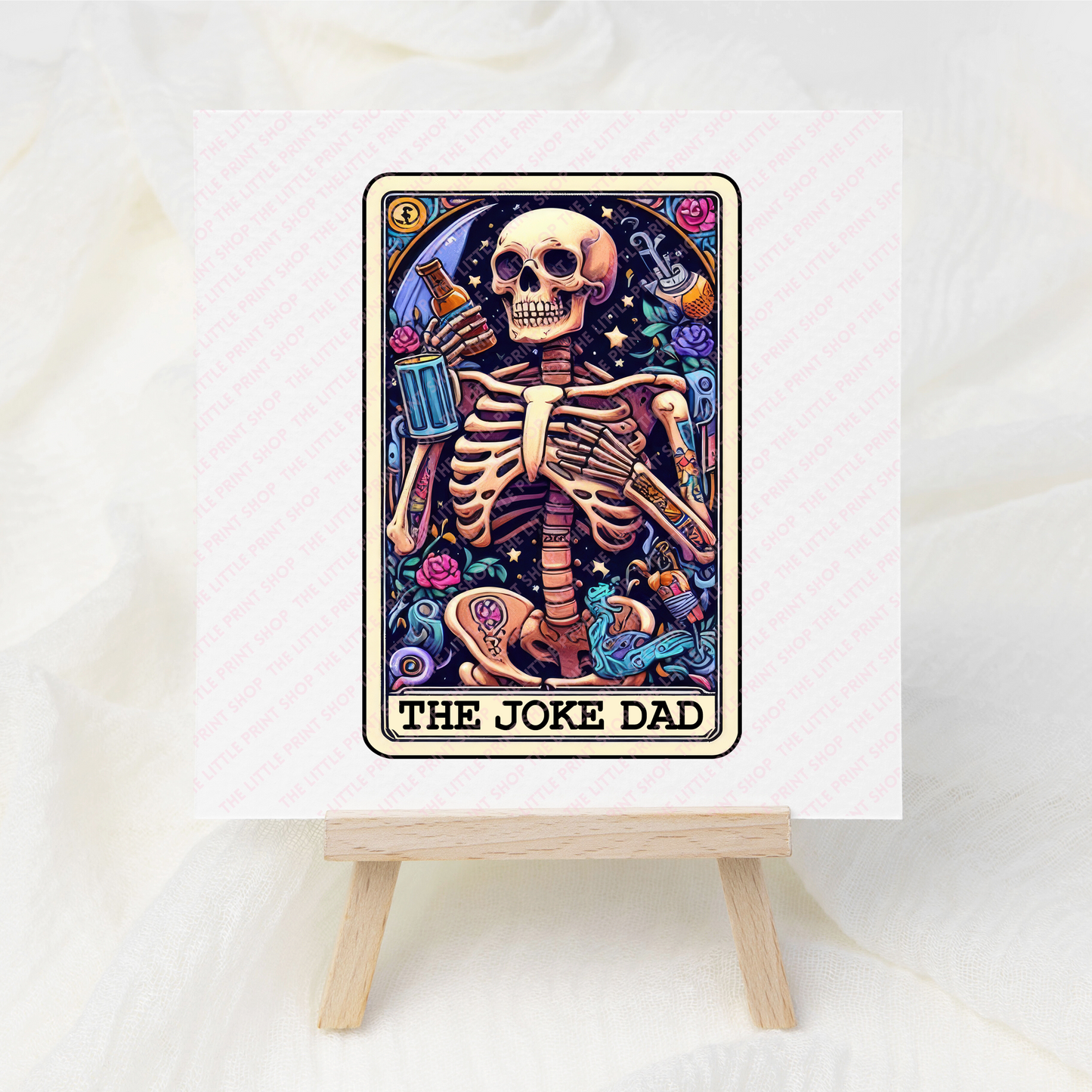 Joke Dad Tarot Card - UV DTF 3 inch Decals