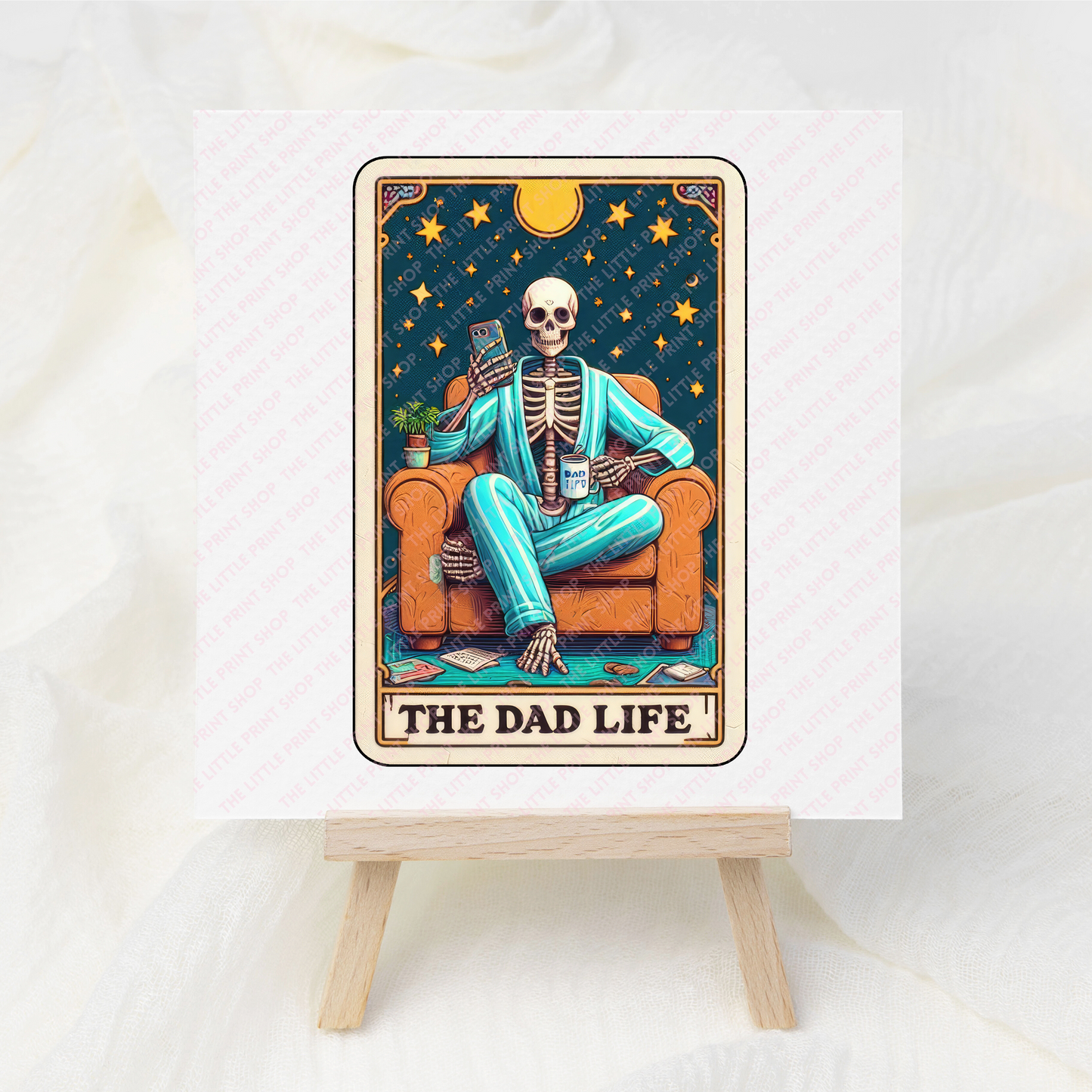 Dad Life Tarot Card - UV DTF 3 inch Decals