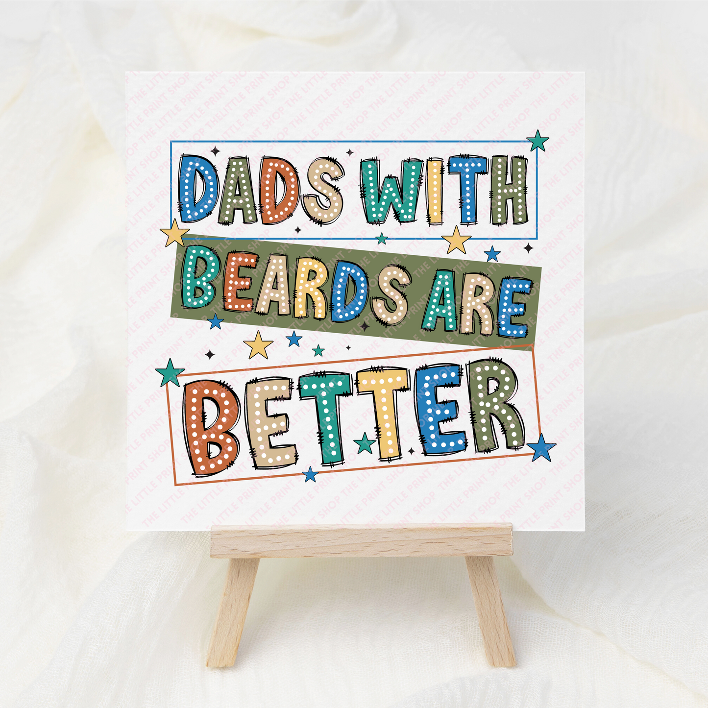 Dads With Beards - UV DTF 3 inch Decals