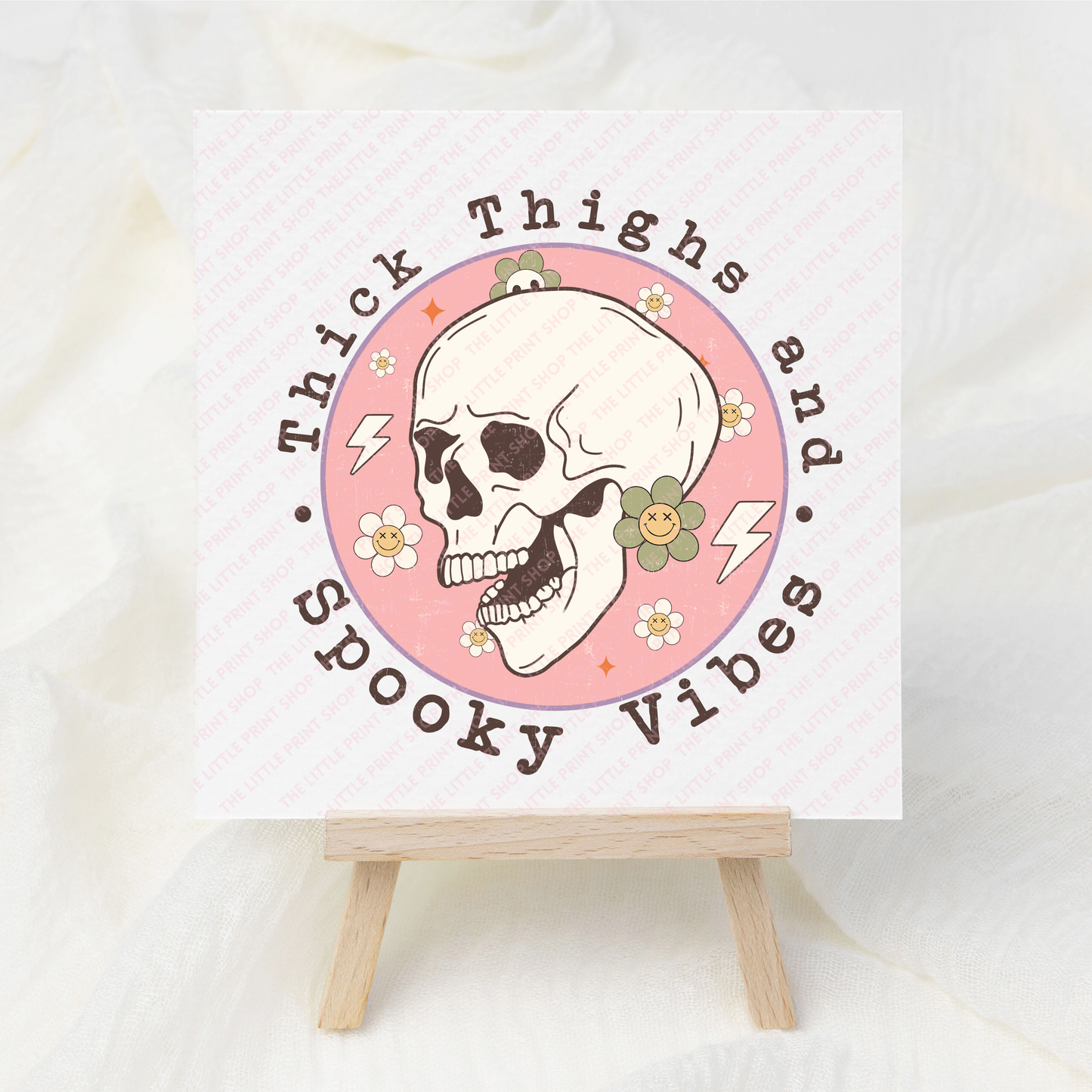 Thick Thighs & Spooky Vibes - UV DTF 3 inch Decal