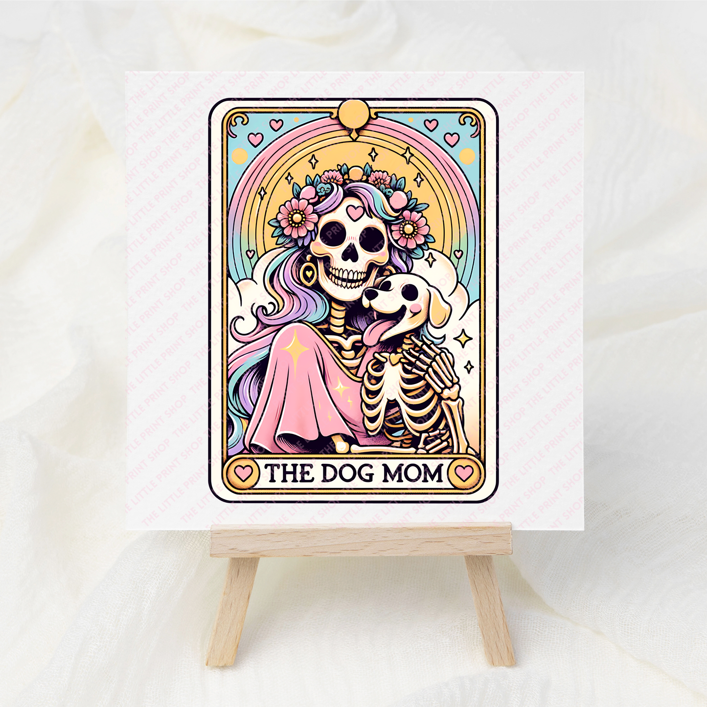 Dog Mum Tarot Card - UV DTF 3 inch Decals