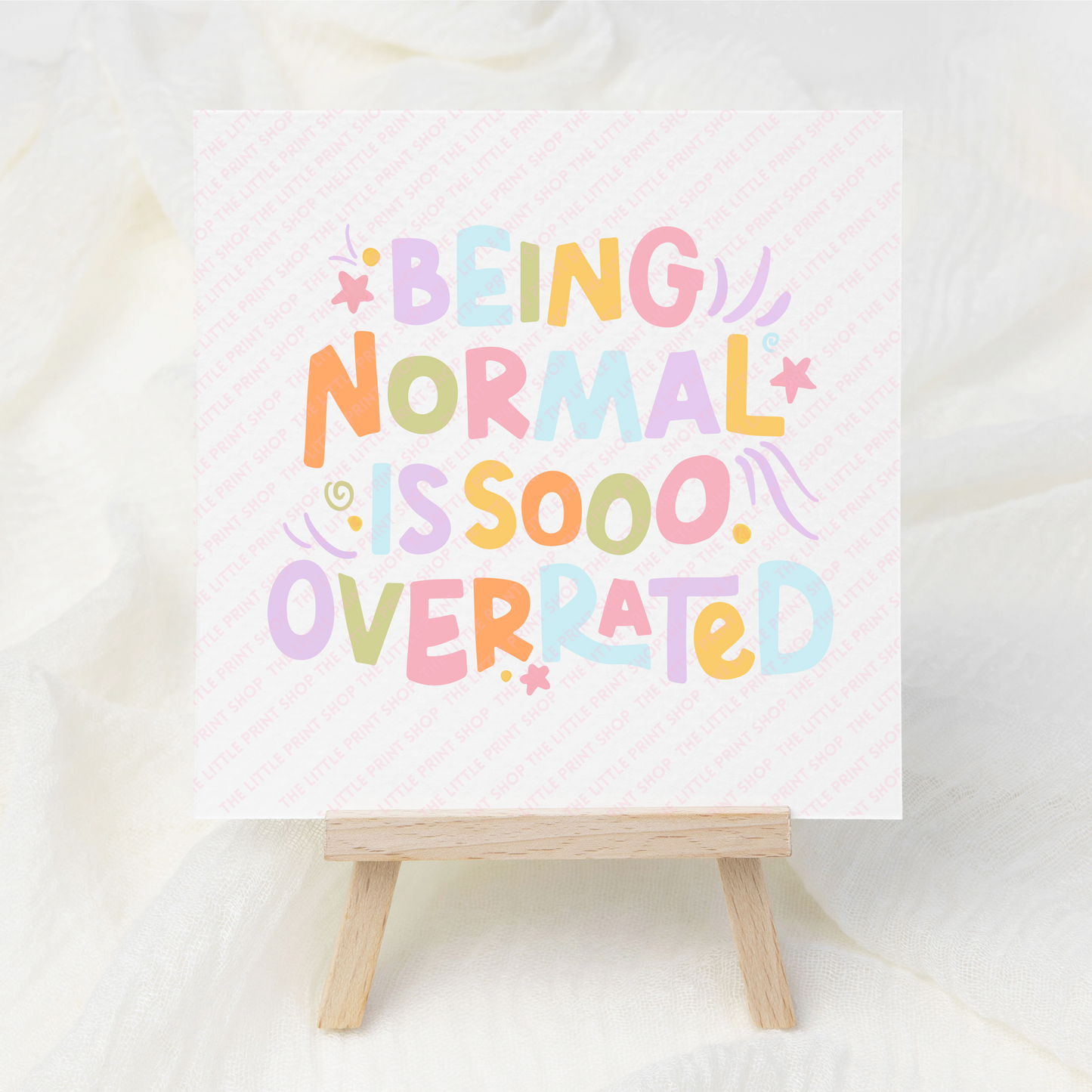 Overrated - UV DTF 3 inch Decals