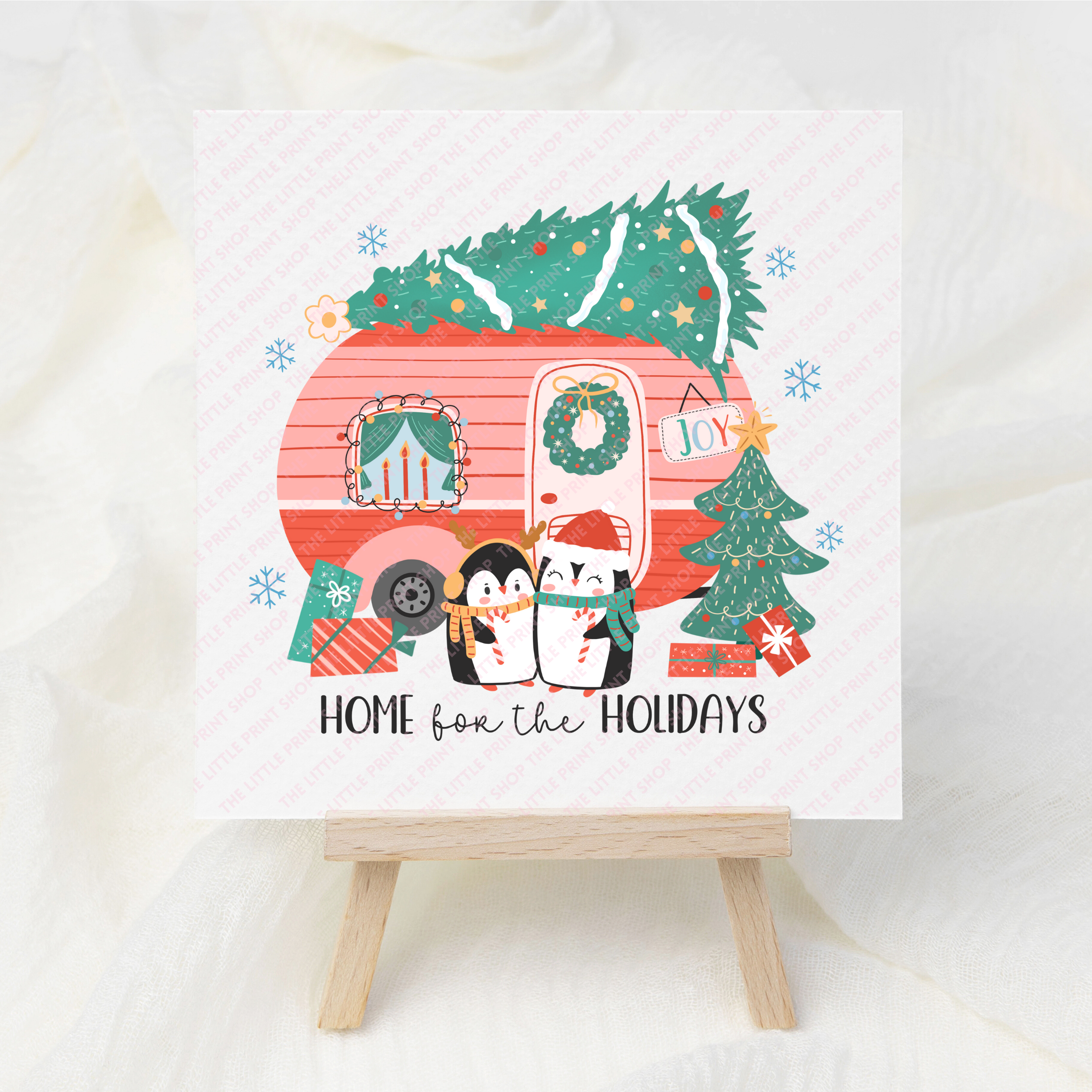 Home For Holidays - UV DTF 3 inch Decal – Little Print Shop