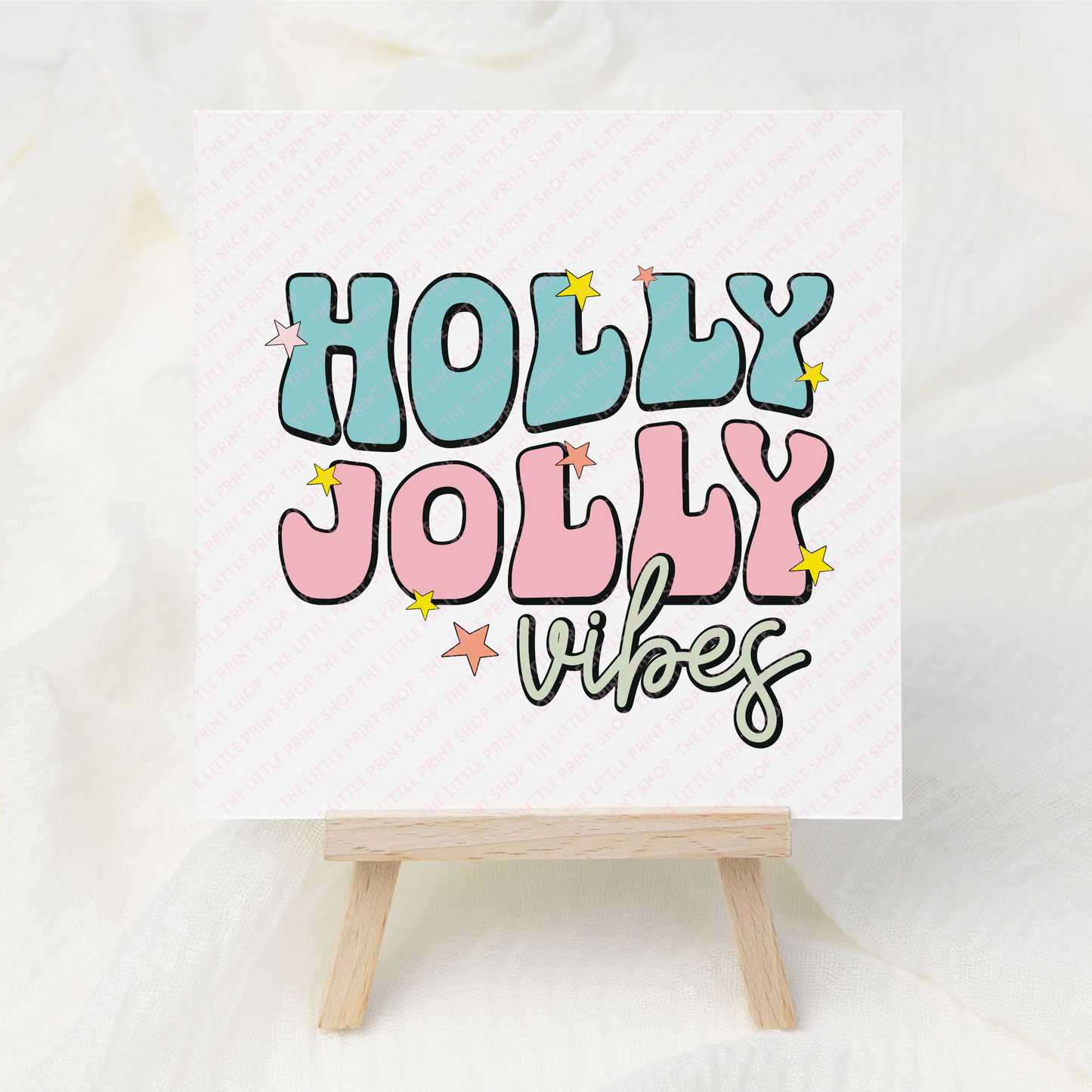 Holly Jolly Vibes - UV DTF 3 inch Decal