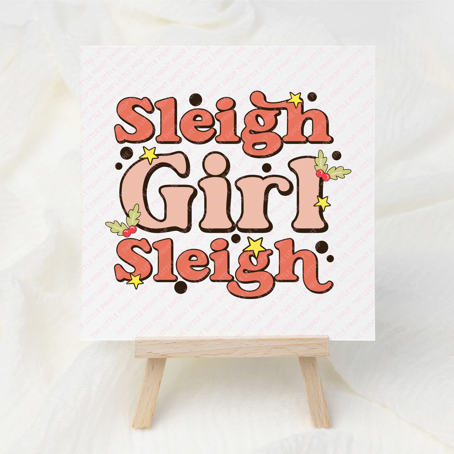 Sleigh Girl - UV DTF 3 inch Decal