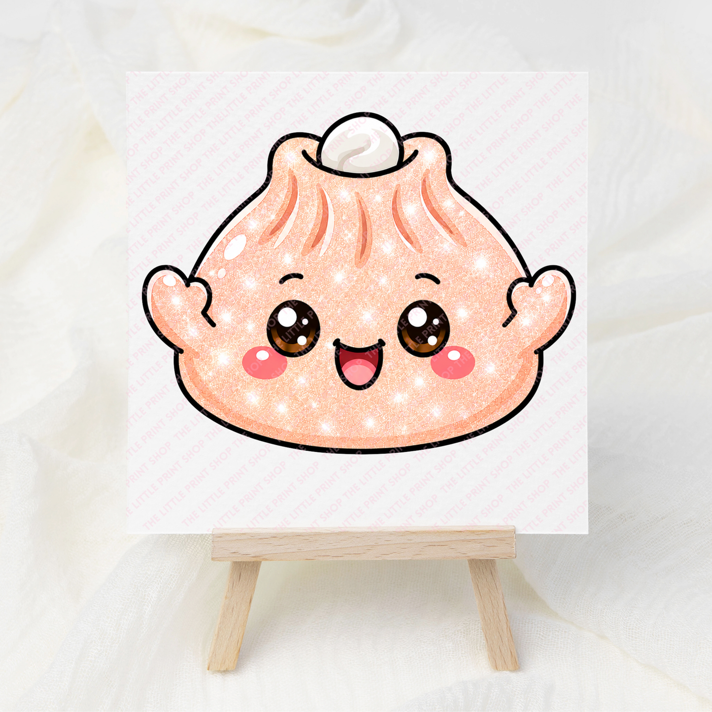 Peach Shimmer Dumpling - UV DTF 3 inch Decals