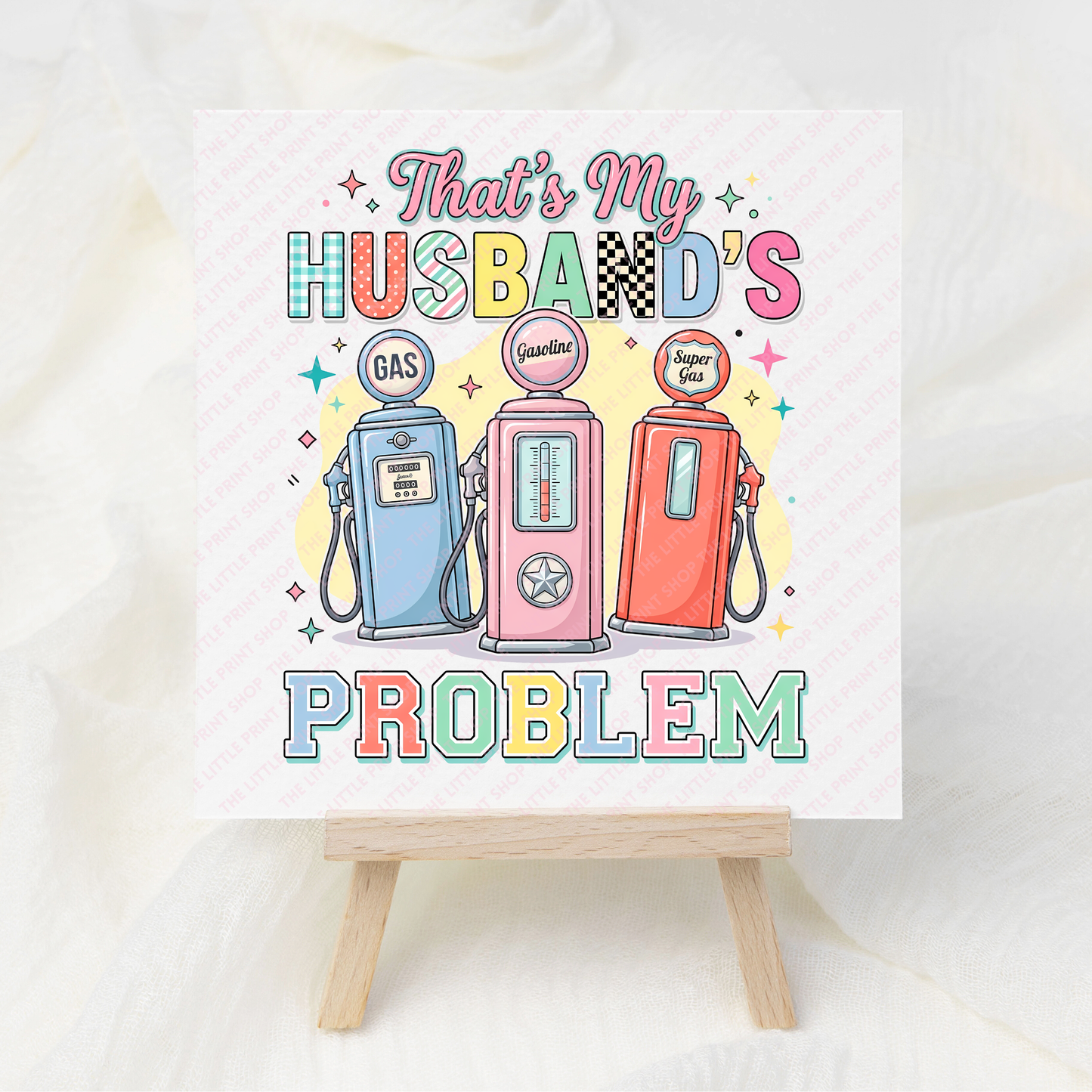 Husband Problem - UV DTF 3 inch Decals