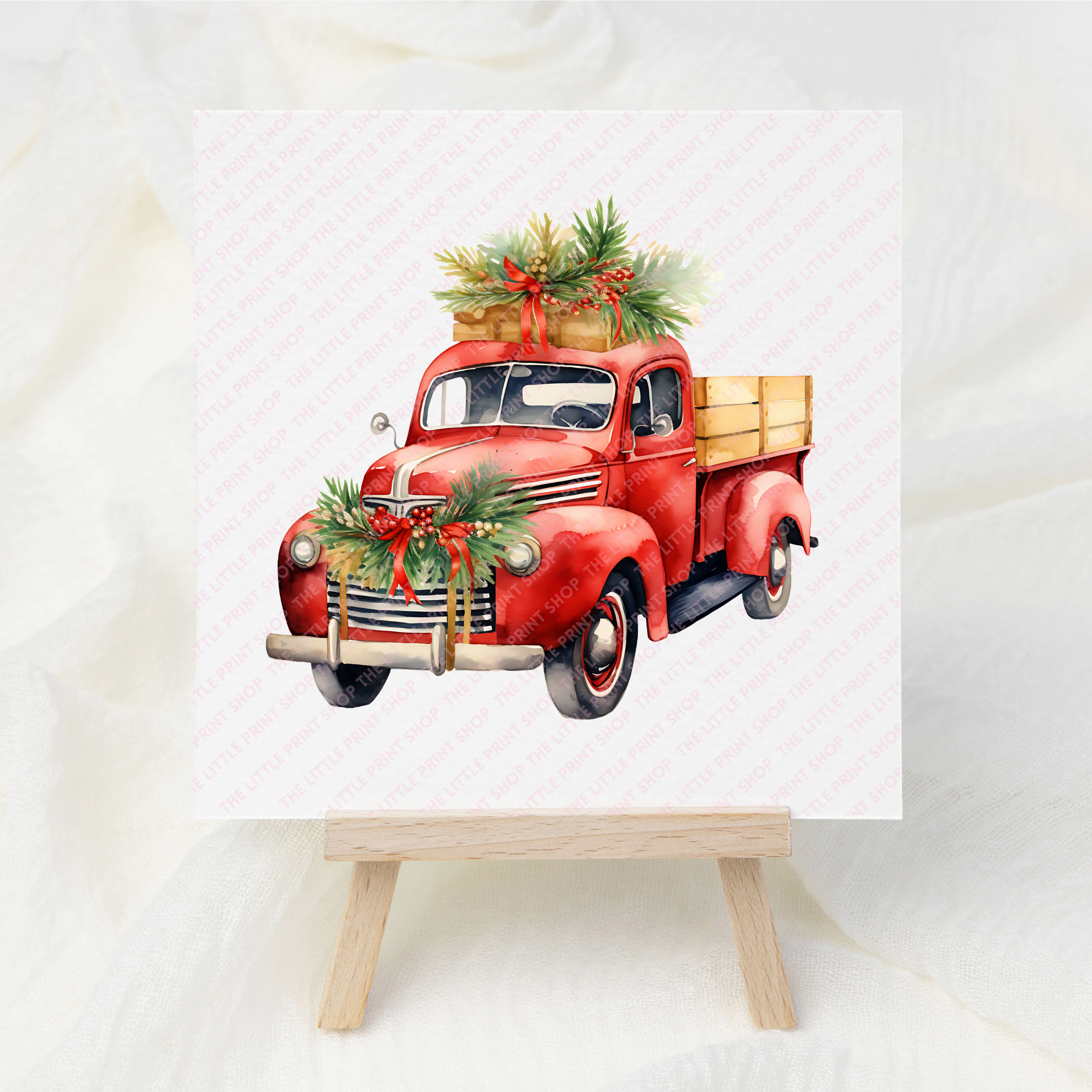 Christmas Truck - UV DTF 3 inch Decal – Little Print Shop