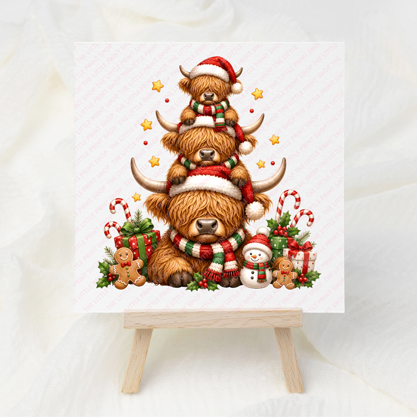 Christmas Cows - UV DTF 3 inch Decal