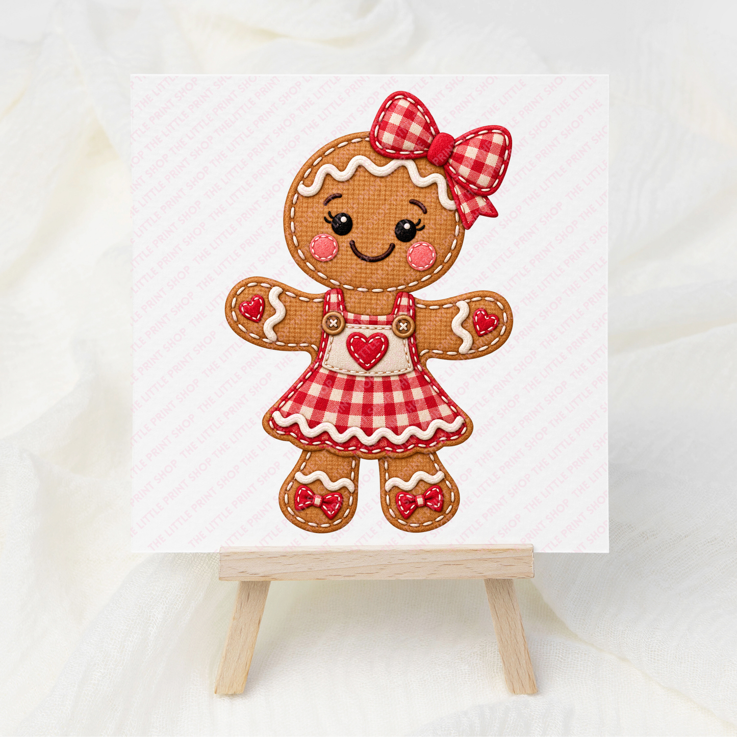 Gingerbread Patchwork #5 - UV DTF 3 inch Decal