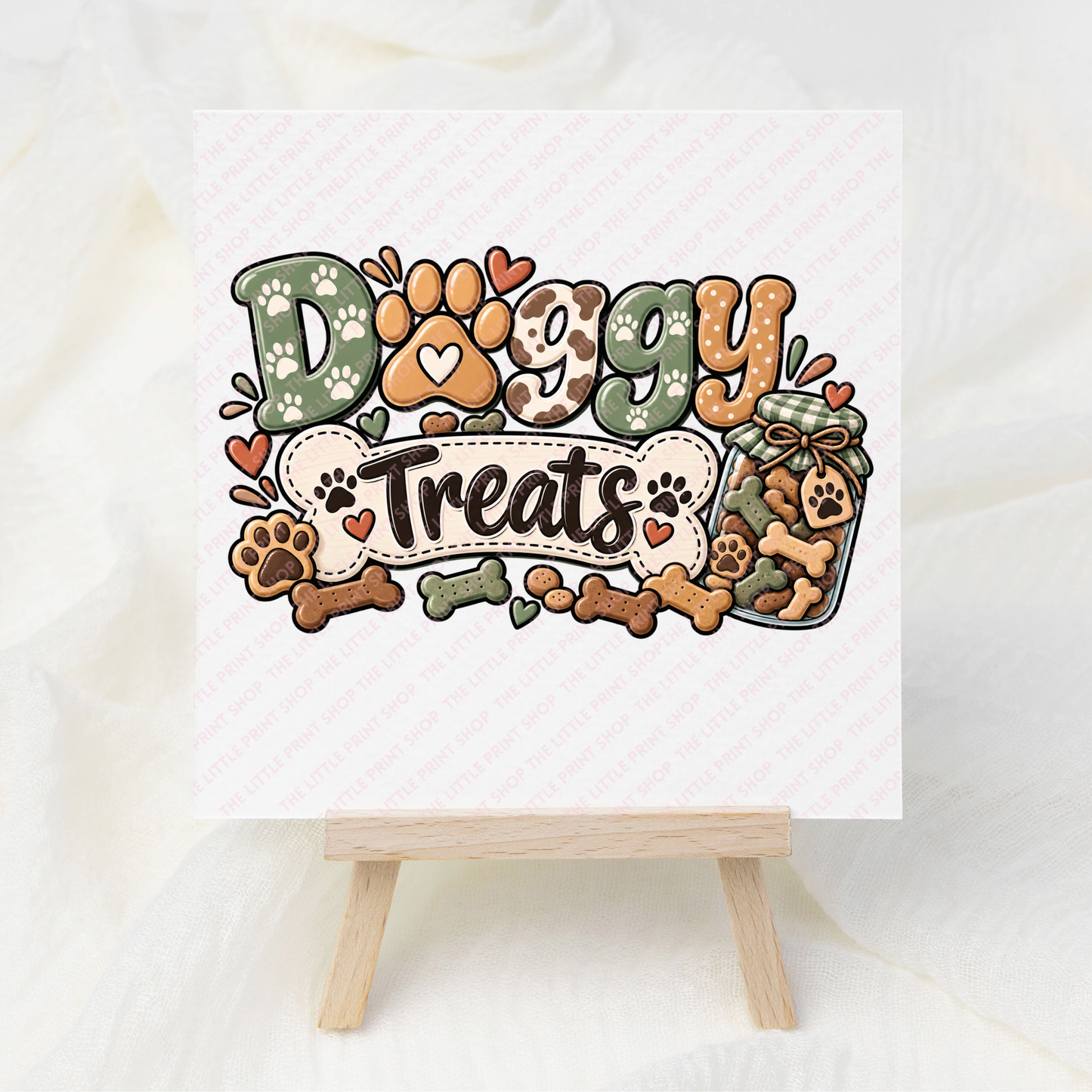 Doggy Treats - UV DTF 4 inch Decals