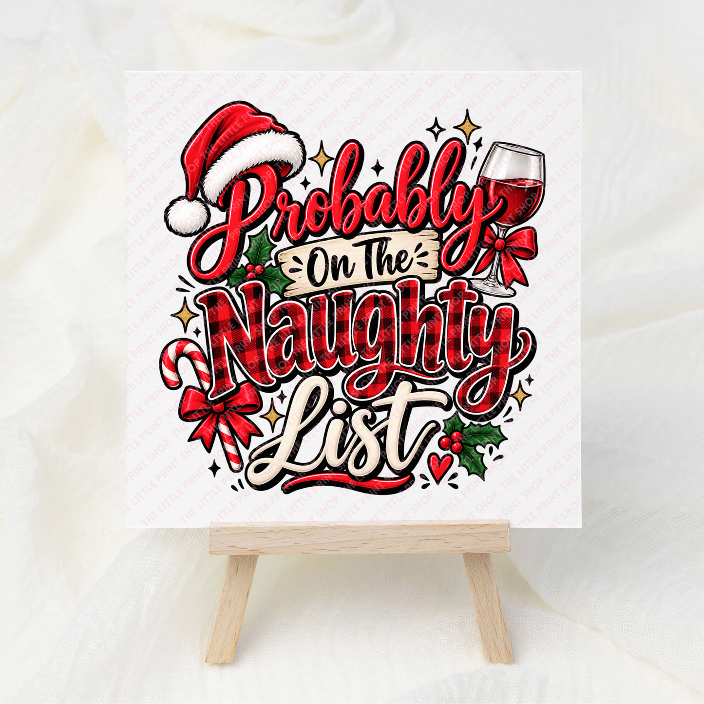 Probably On The Naughty List - UV DTF 3 inch Decal