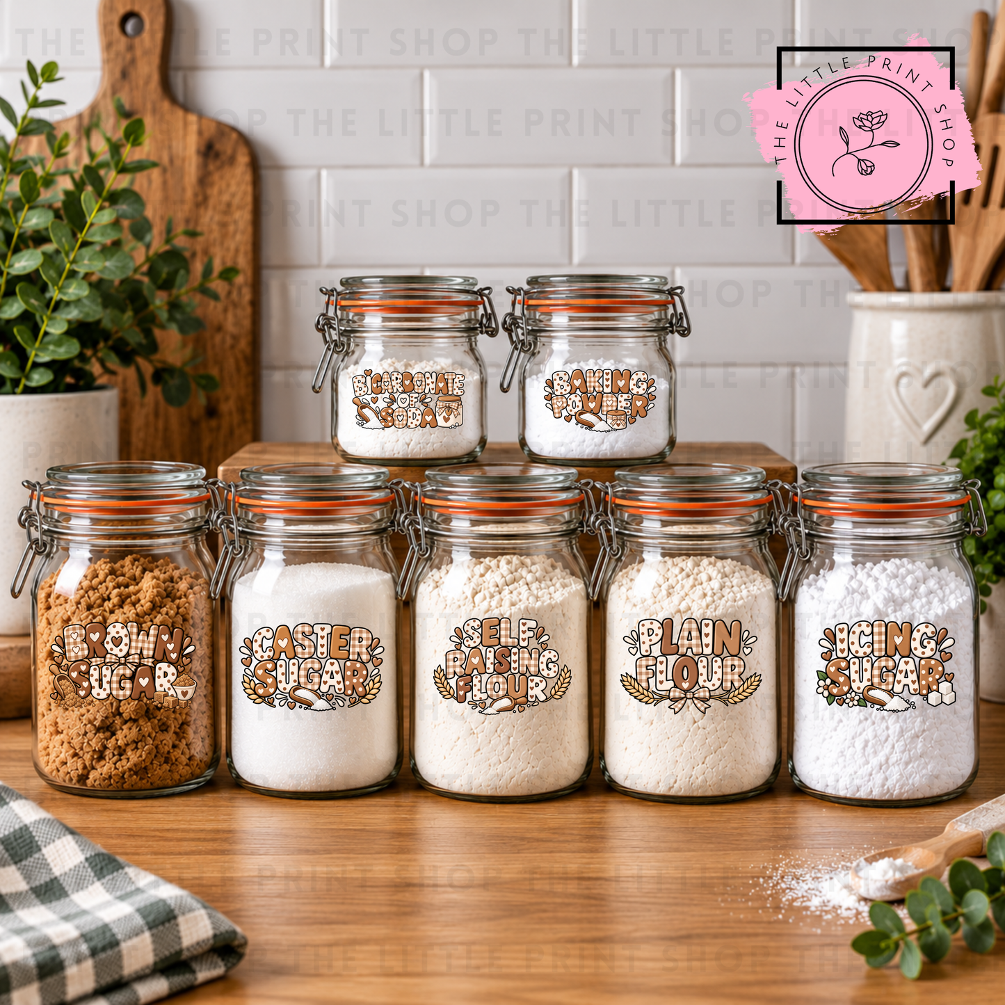 Baking Ingredients Bundle - UV DTF 3 inch Decals