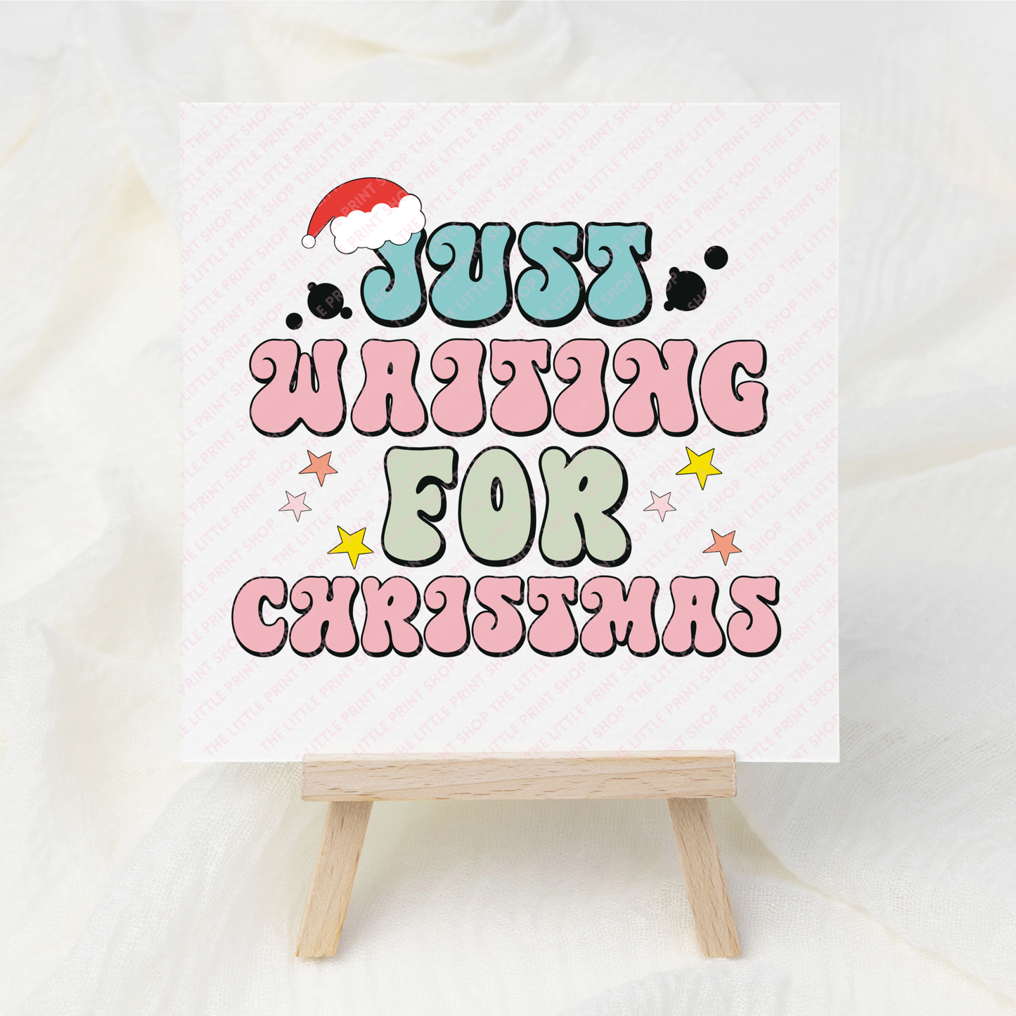 Just Waiting For Christmas - UV DTF 3 inch Decal