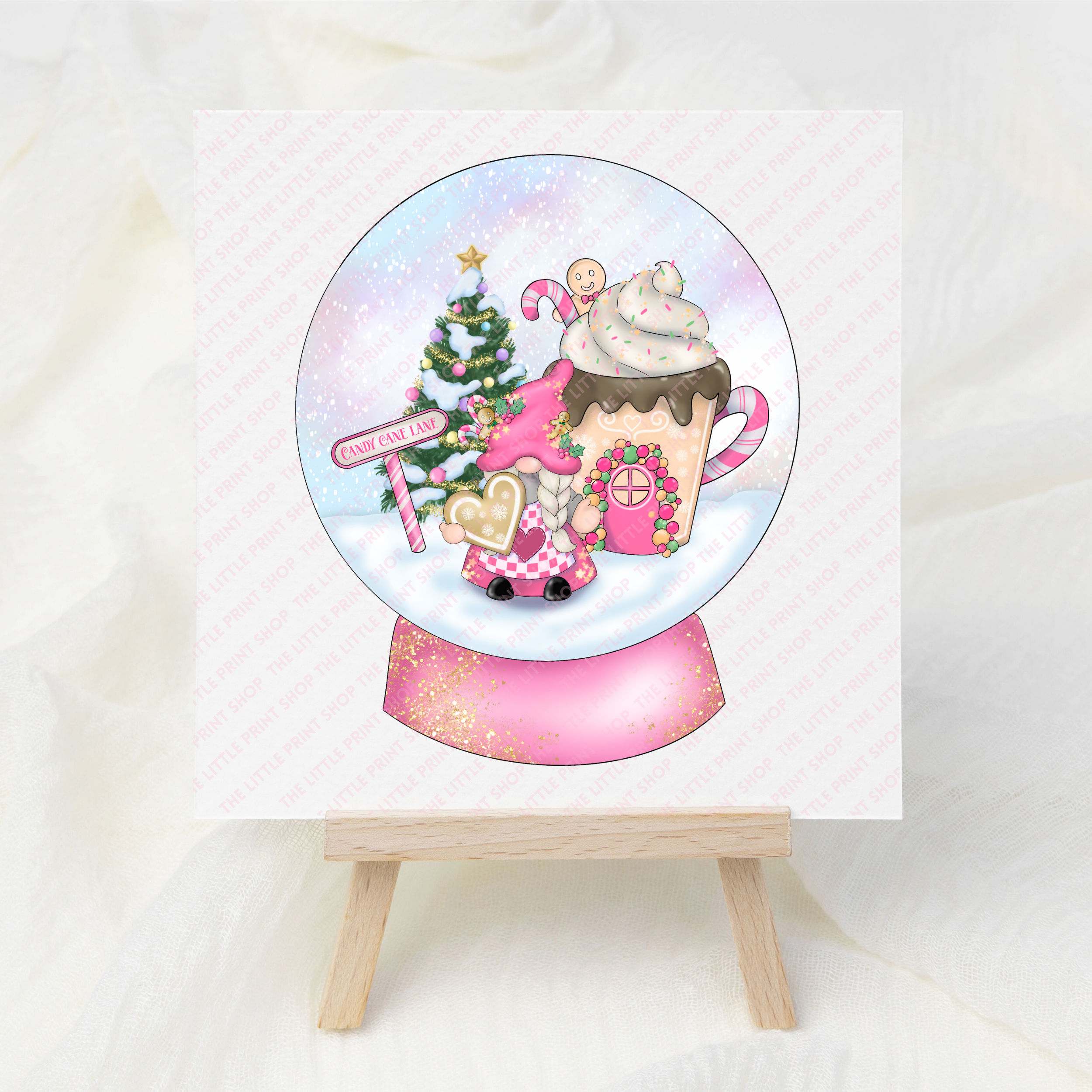 Pink Snowglobe - UV DTF 3 inch Decal – Little Print Shop