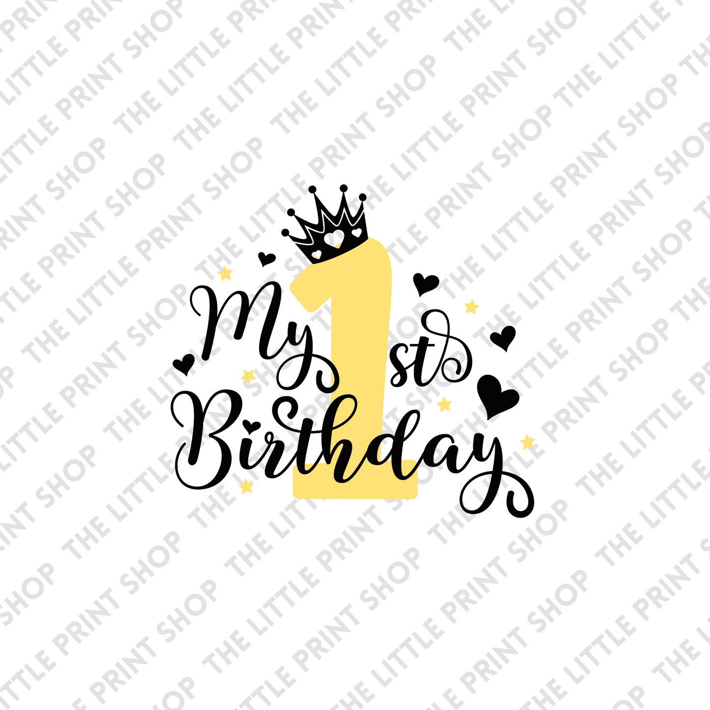 My 1st Birthday - Black - UV DTF 3 inch Decal