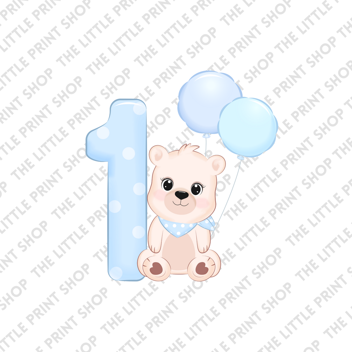 Birthday Bear - 1 - UV DTF 3 inch Decal