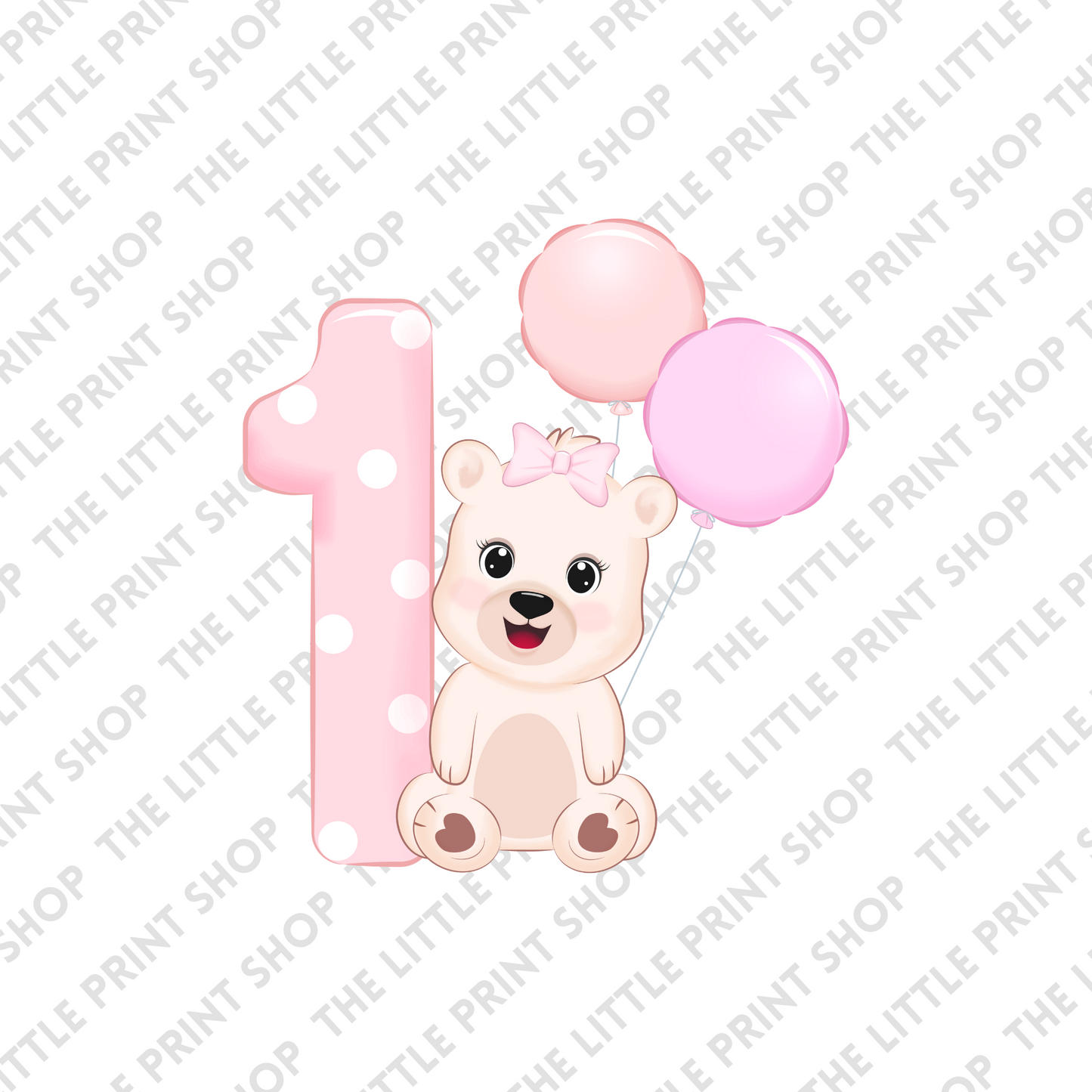 Birthday Bear - 1 - UV DTF 3 inch Decal